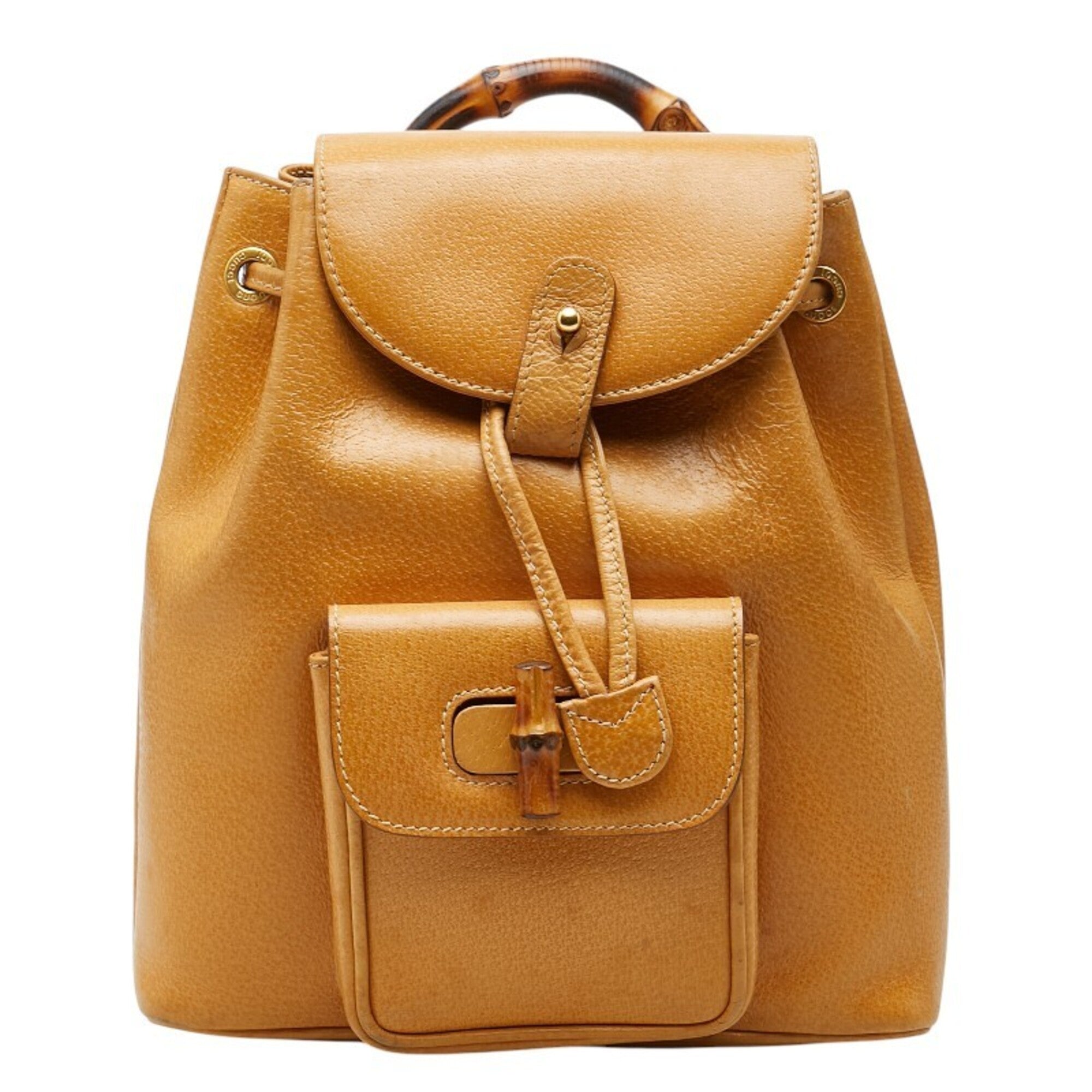 Gucci Beige Leather Backpack (Pre-Owned)