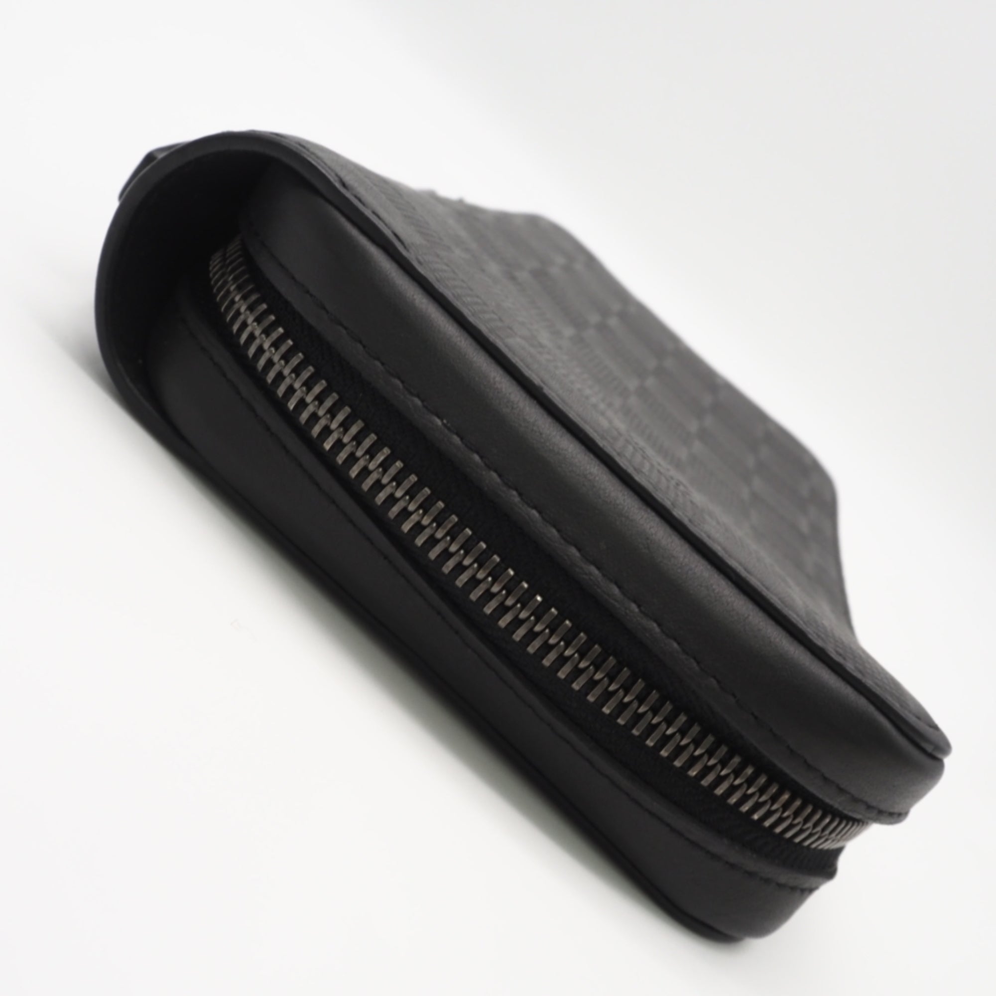 Louis Vuitton Damier Infini Black Leather Long Wallet (Bi-Fold) (Pre-Owned)