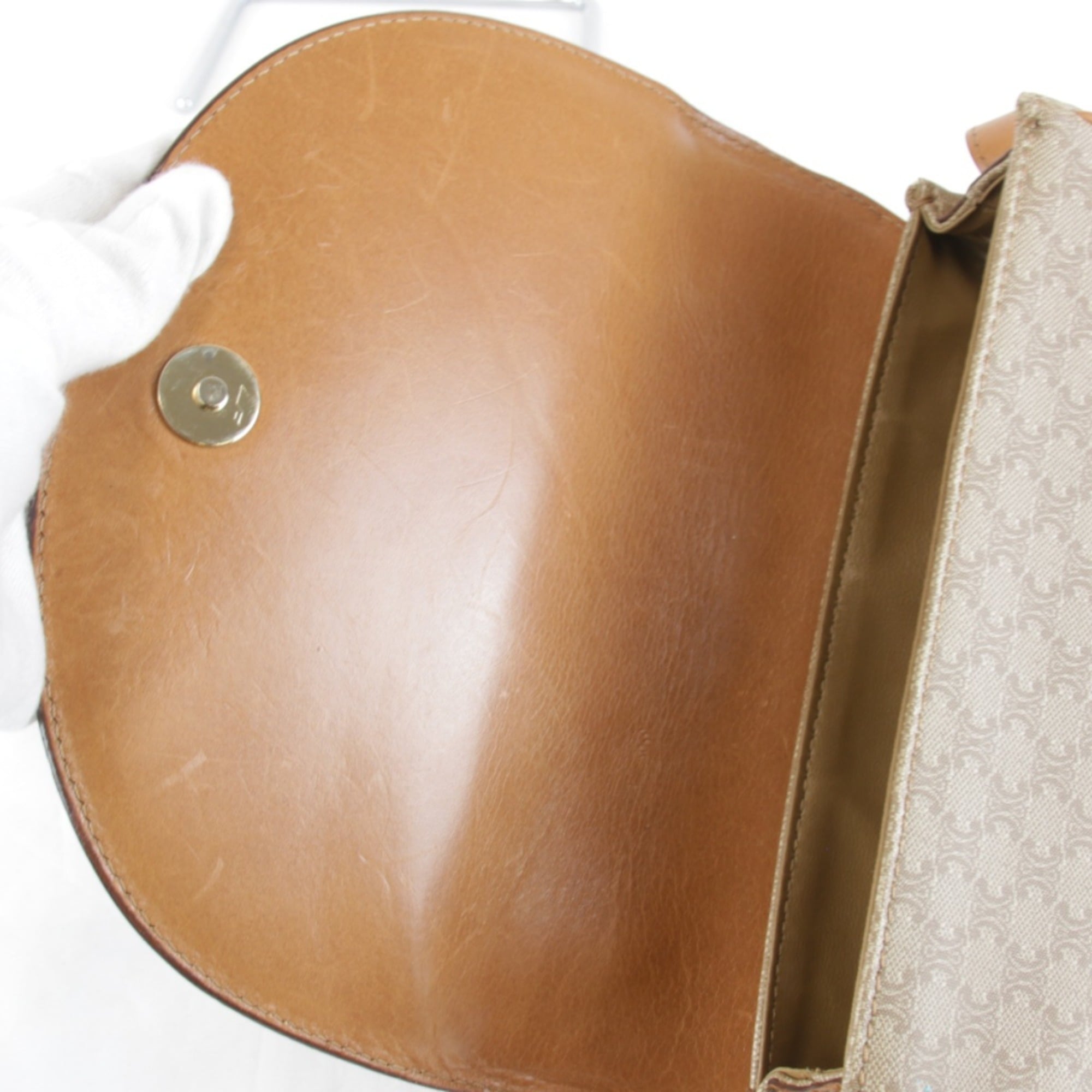 Celine Brown Leather Pvc Shoulder Bag (Pre-Owned)