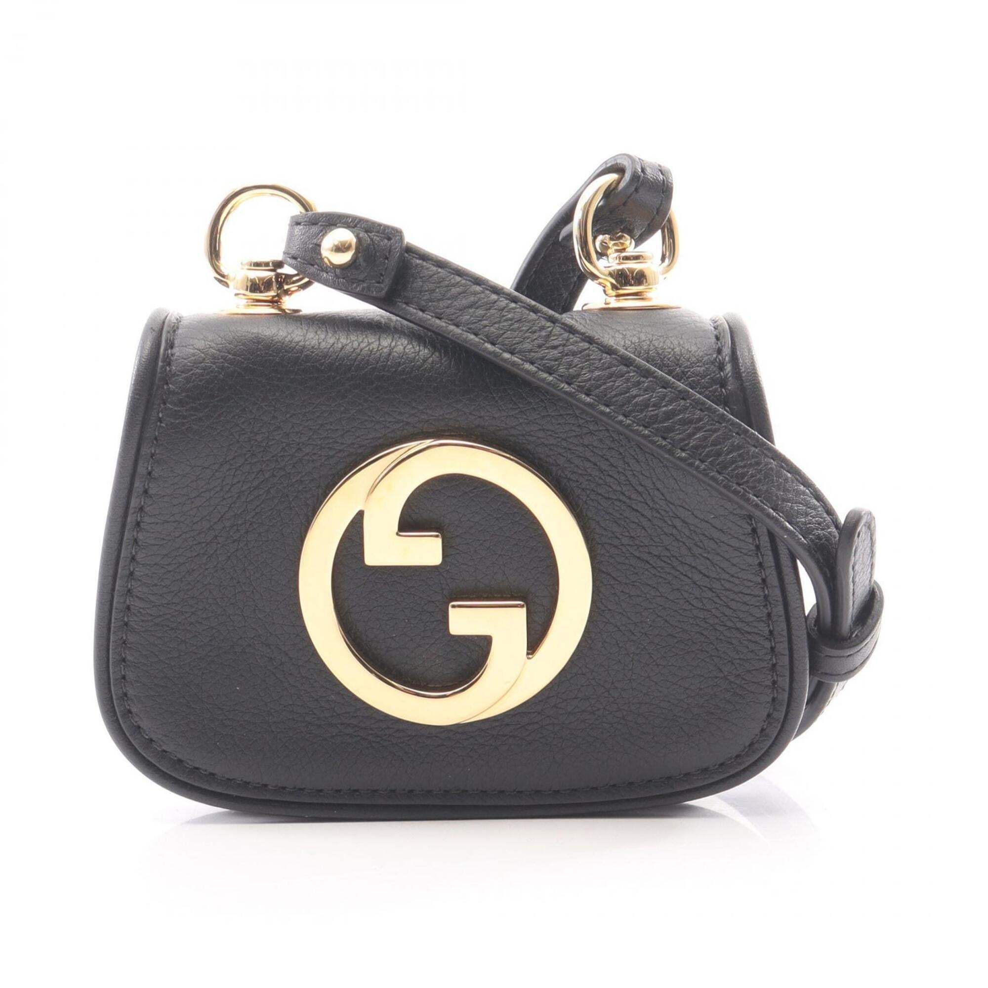 Gucci Black Leather Handbag Shoulder Bag (Pre-Owned)