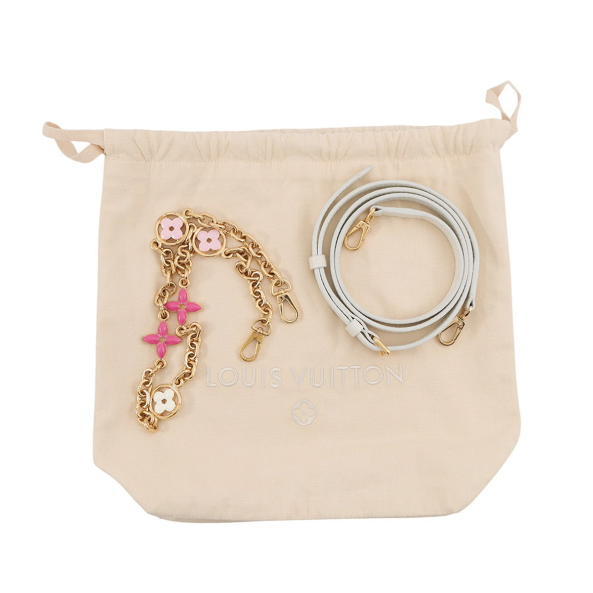 Louis Vuitton White Leather Handbag Shoulder Bag (Pre-Owned)