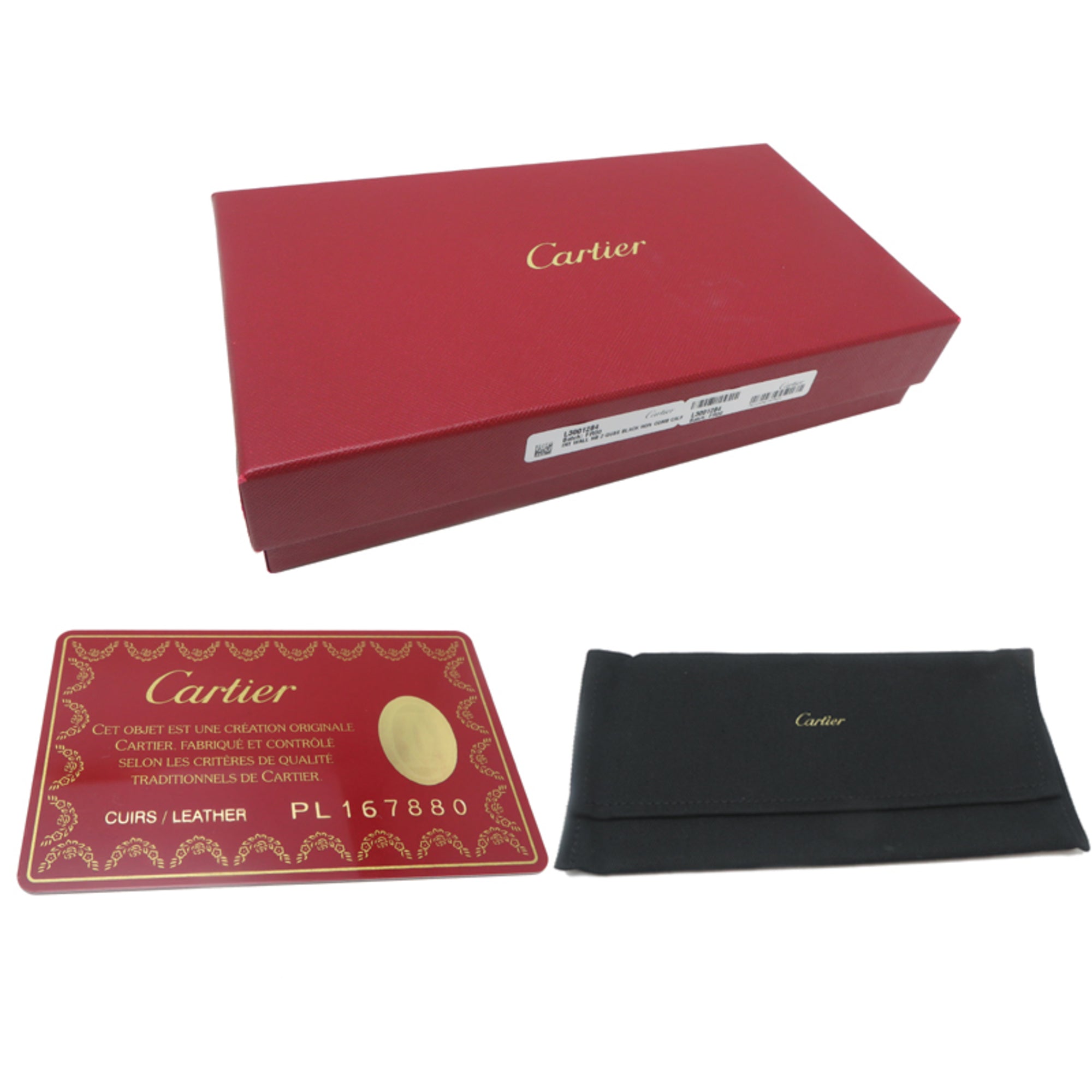 Cartier Bordeaux Red Color Long Wallet (Bi-Fold) (Pre-Owned)