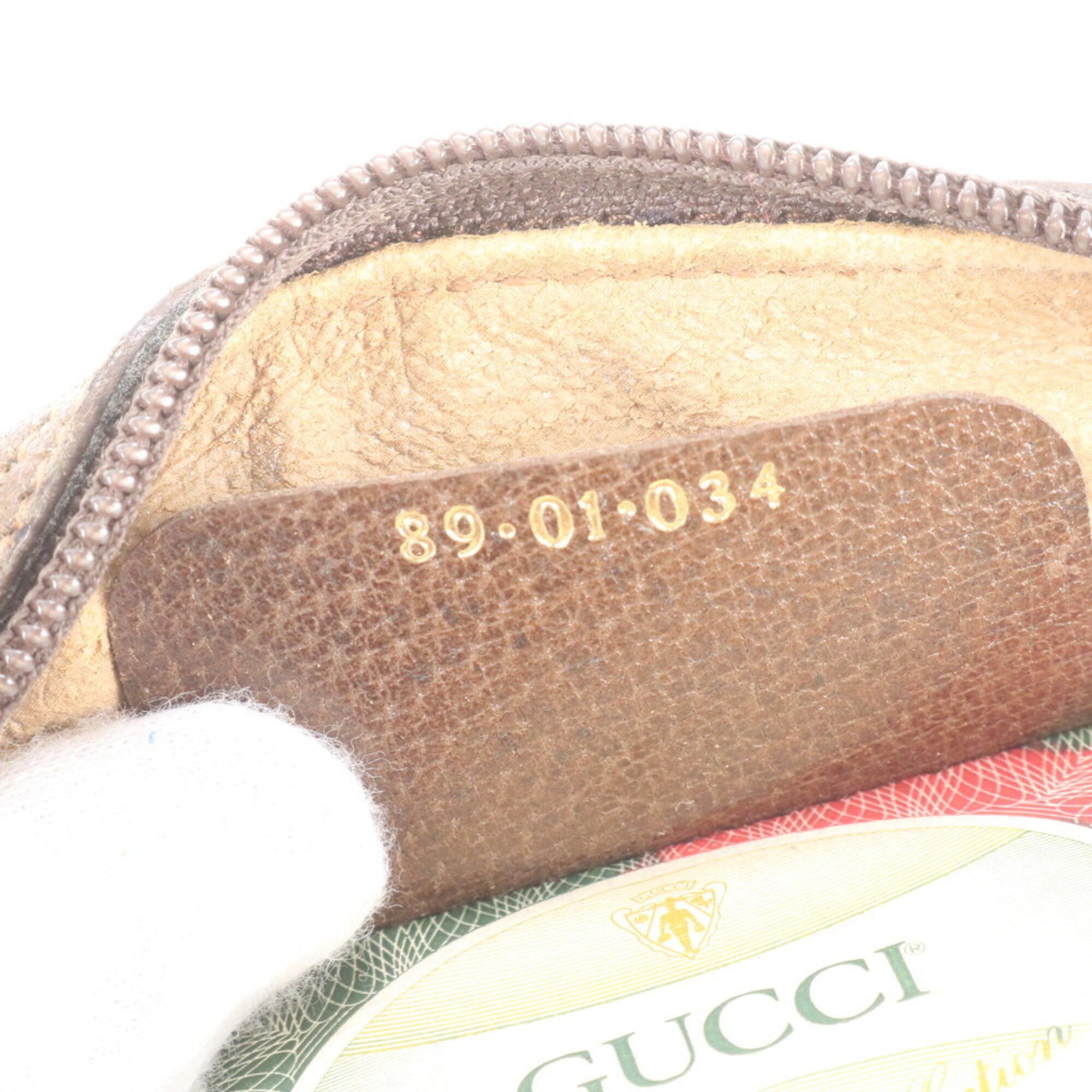 Gucci Beige Leather Coated Canvas Clutch Bag Pouch (Pre-Owned)