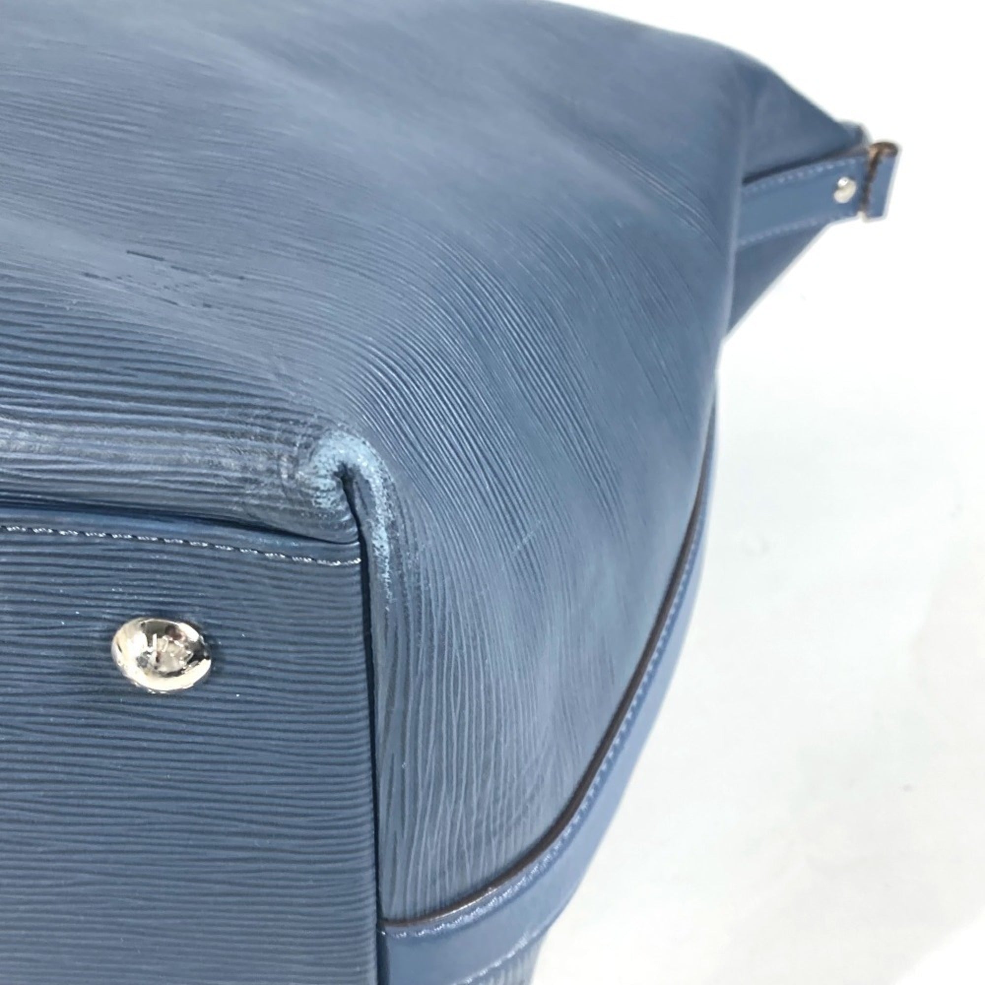 Louis Vuitton Navy Blue Epi Leather Boston Bag Handbag Shoulder Bag (Pre-Owned)