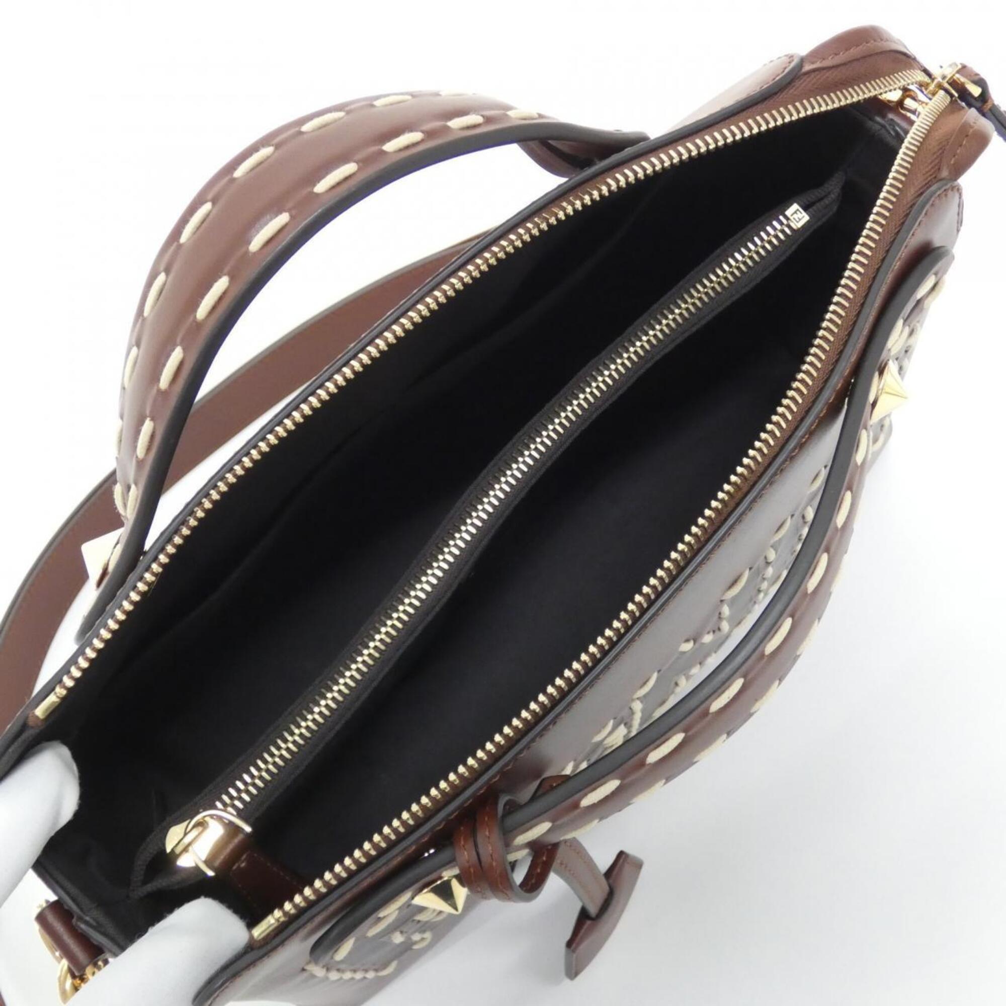 Fendi By The Way Brown Leather Handbag (Pre-Owned)