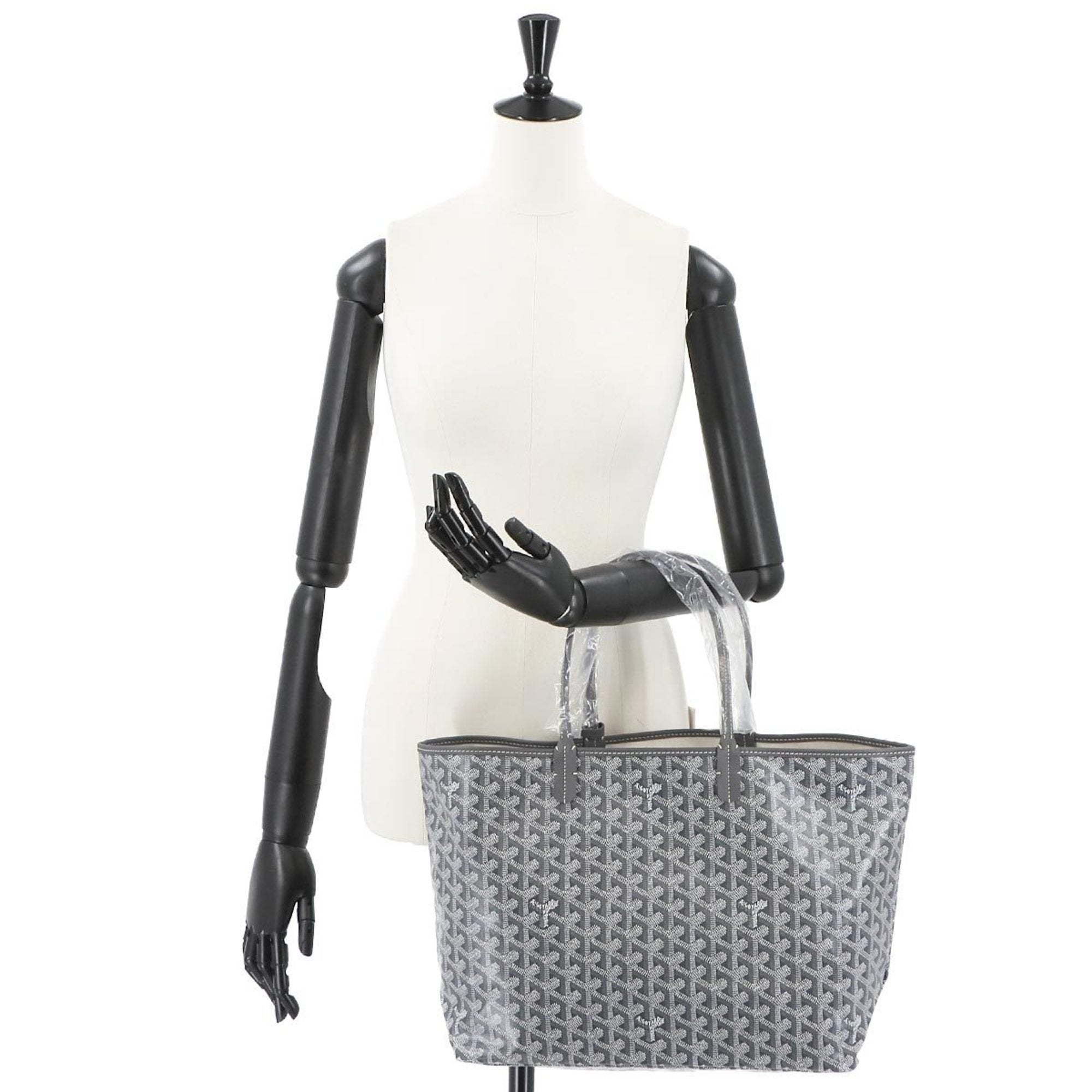 Goyard Saint Louis Gray Pvc Leather Tote Bag (Pre-Owned)