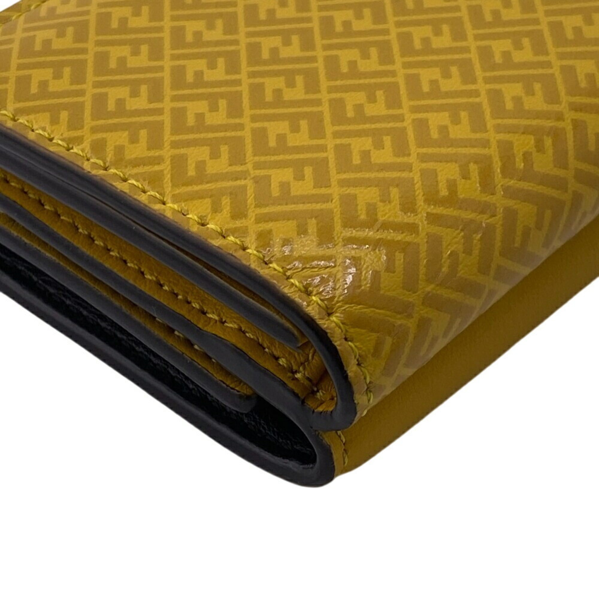 Fendi Yellow Leather Wallet (Tri-Fold) (Pre-Owned)