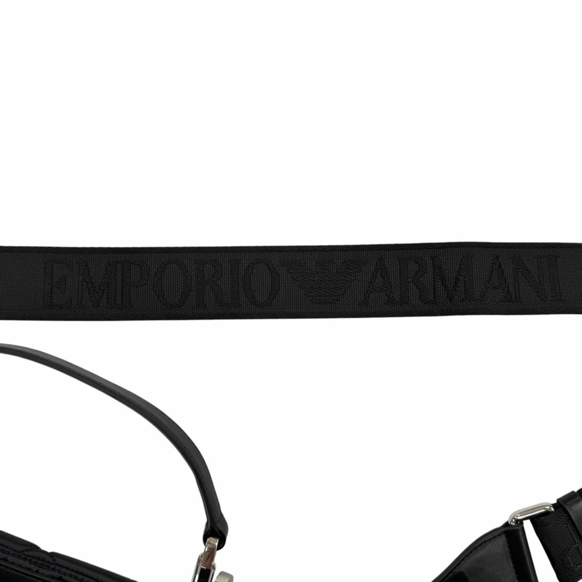 Emporio Armani Black Leather Pouch Tote Bag (Pre-Owned)