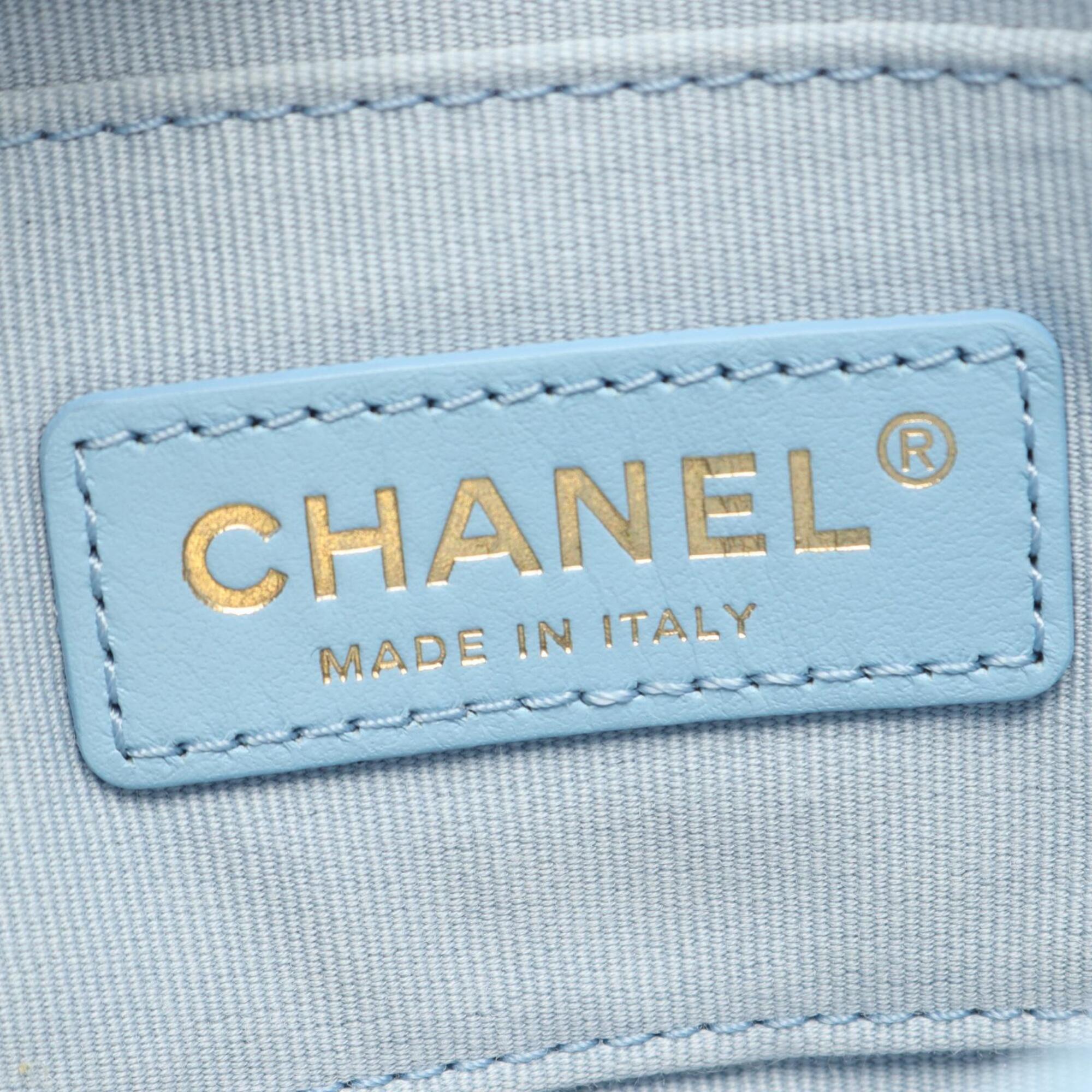 Chanel Blue Leather Handbag Shoulder Bag (Pre-Owned)