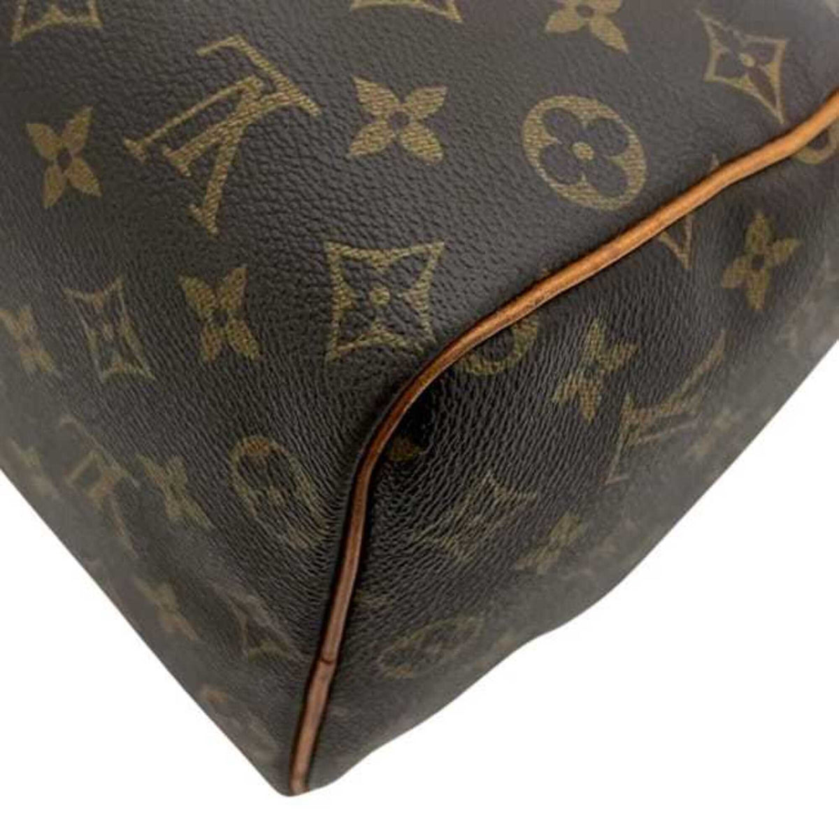 Louis Vuitton Black Brown Monogram Canvas Leather Handbag (Pre-Owned)