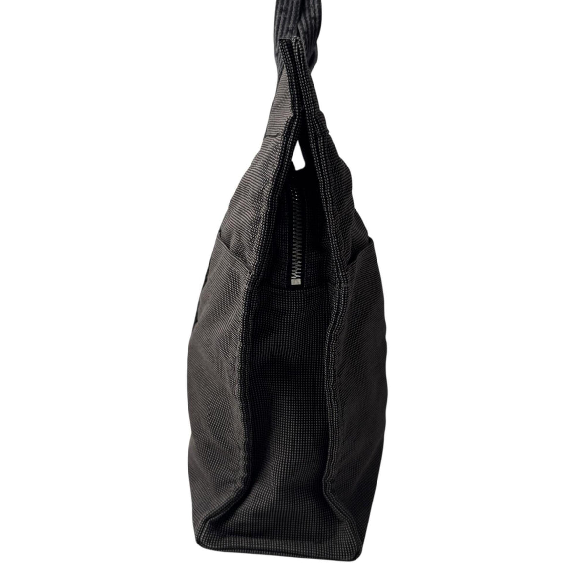 Hermes Dark Gray Gray Nylon Canvas Tote Bag (Pre-Owned)