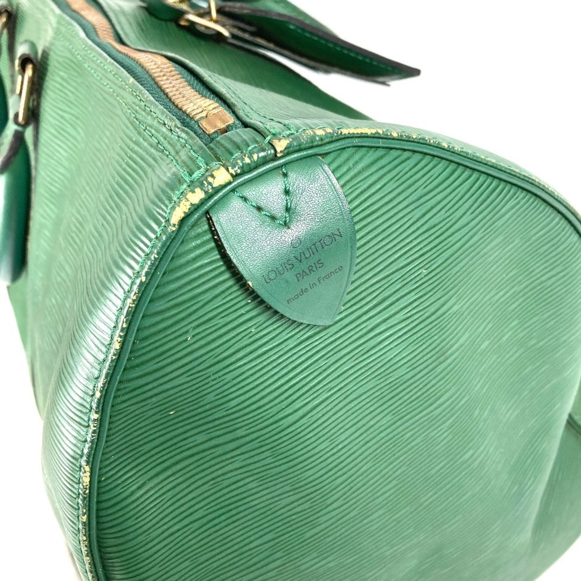 Louis Vuitton Epi Borneo Green Epi Leather Boston Bag Handbag (Pre-Owned)