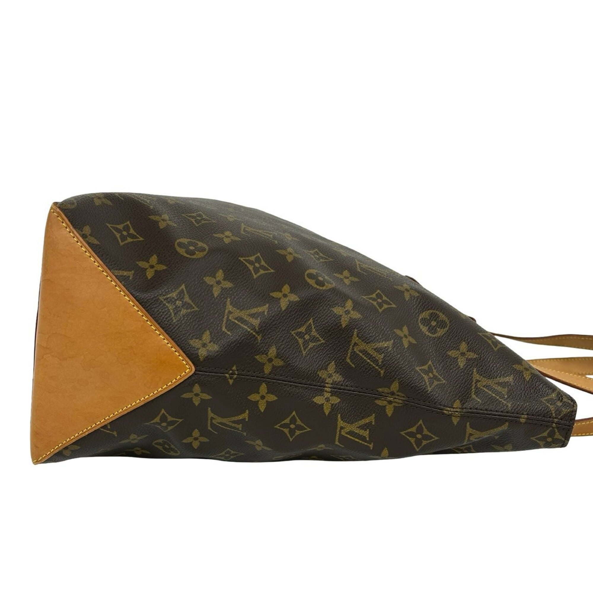 Louis Vuitton Brown Leather Pvc Shoulder Bag Tote Bag (Pre-Owned)