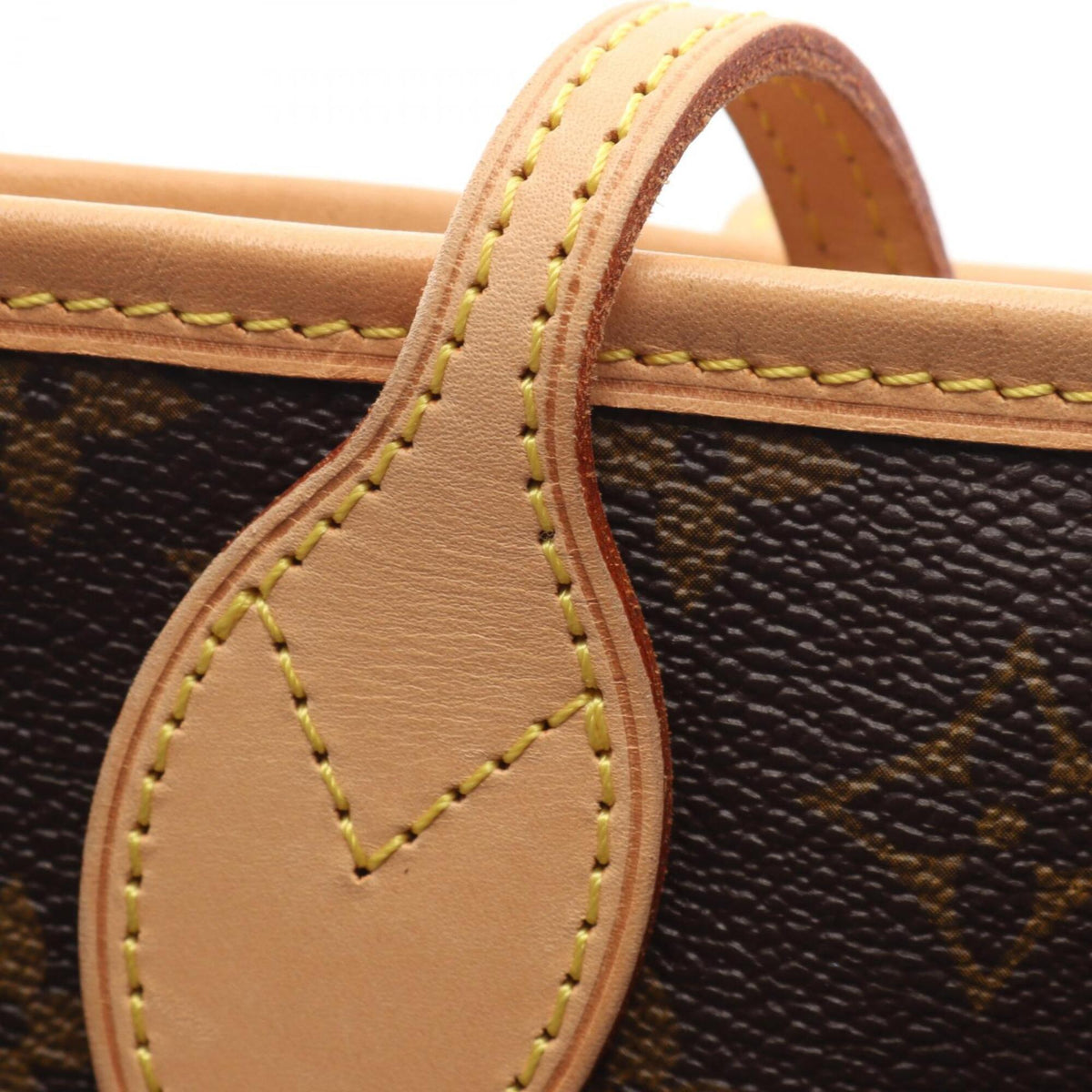 Louis Vuitton Brown Coated Canvas Leather Handbag Tote Bag (Pre-Owned)