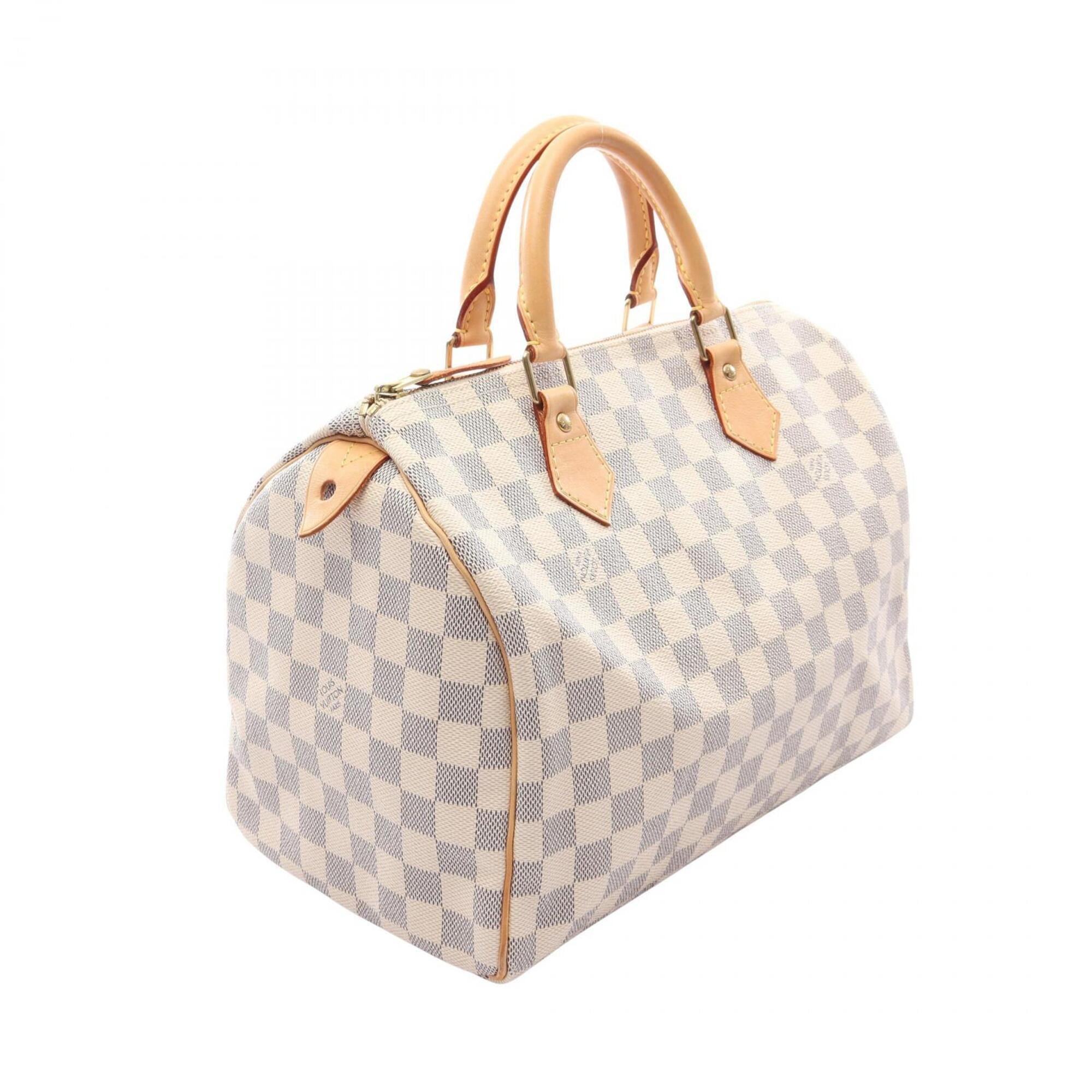 Louis Vuitton White Pvc Coated Canvas Leather Handbag (Pre-Owned)