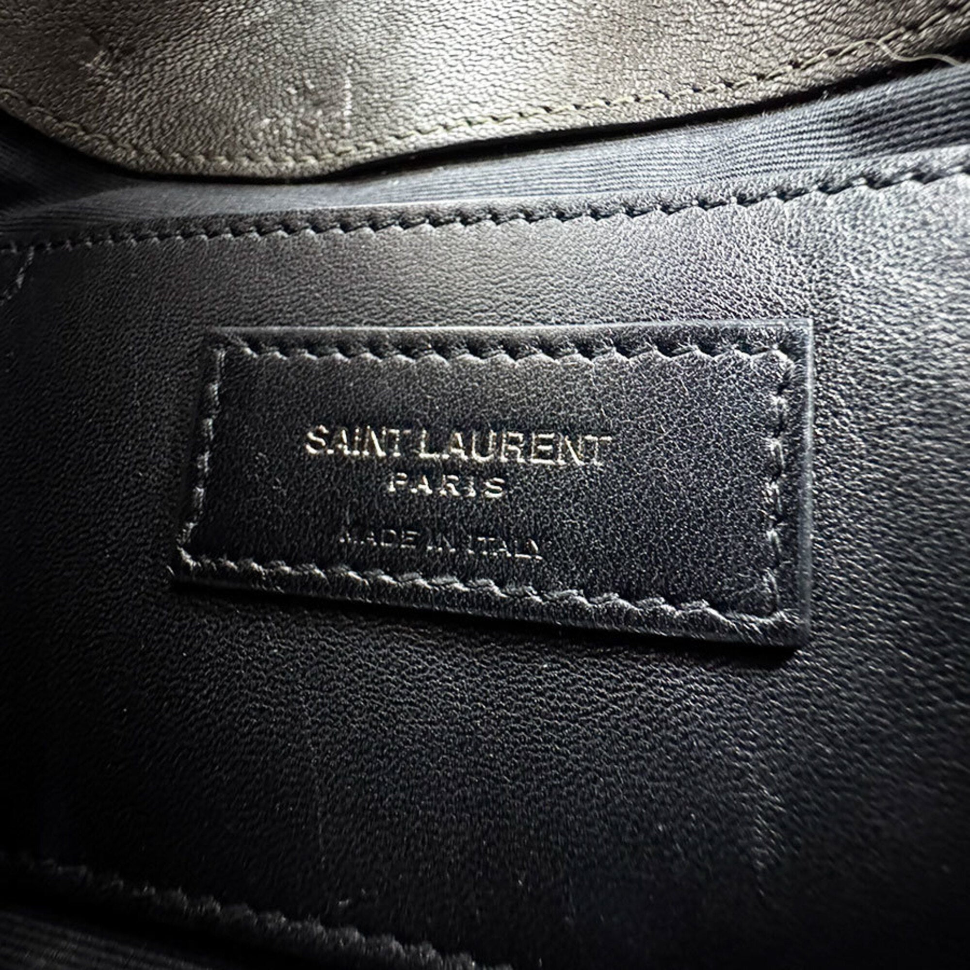 Saint Laurent Khaki Brown Leather Shoulder Bag (Pre-Owned)