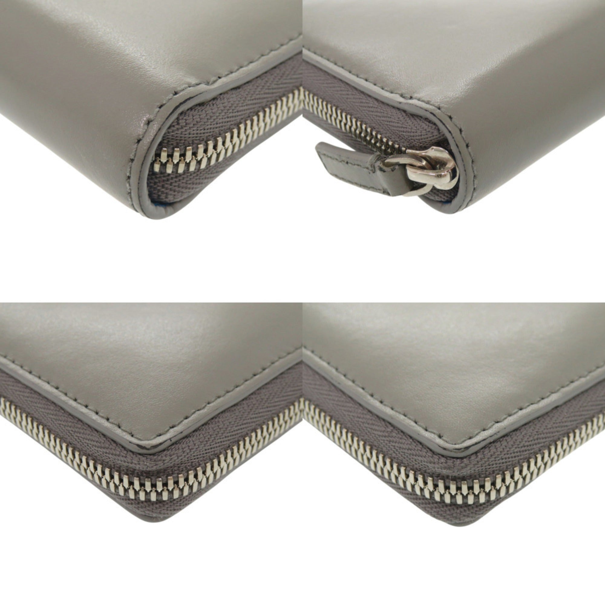 Balenciaga Gray Leather Long Wallet (Bi-Fold) (Pre-Owned)