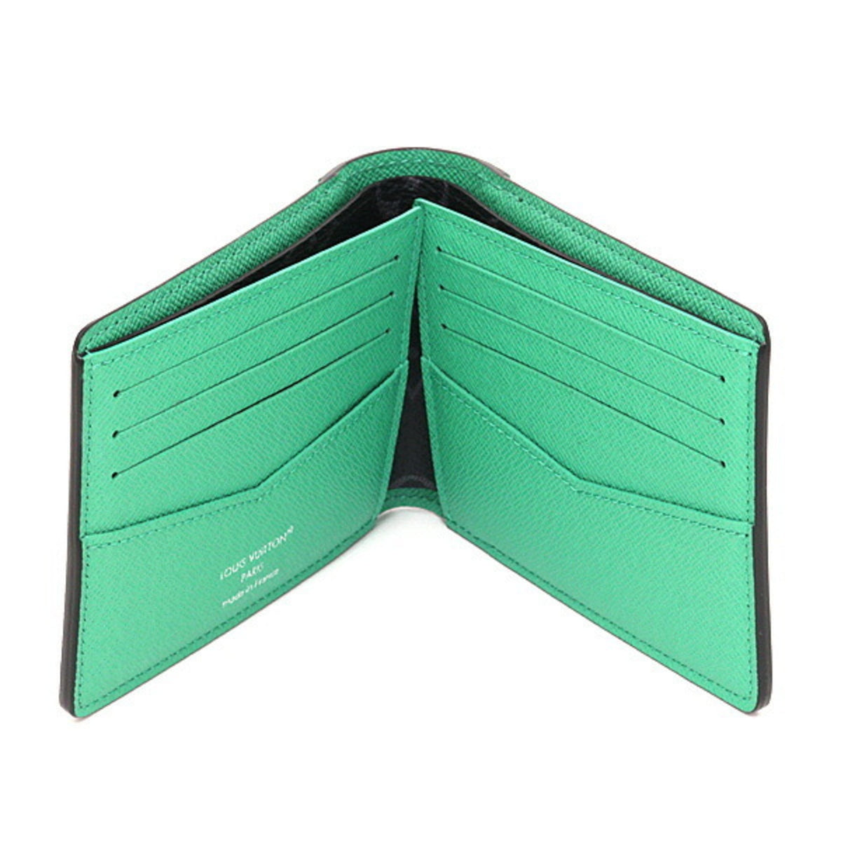 Louis Vuitton Monogram Eclipse Green Monogram Eclipse Leather Wallet (Bi-Fold) (Pre-Owned)
