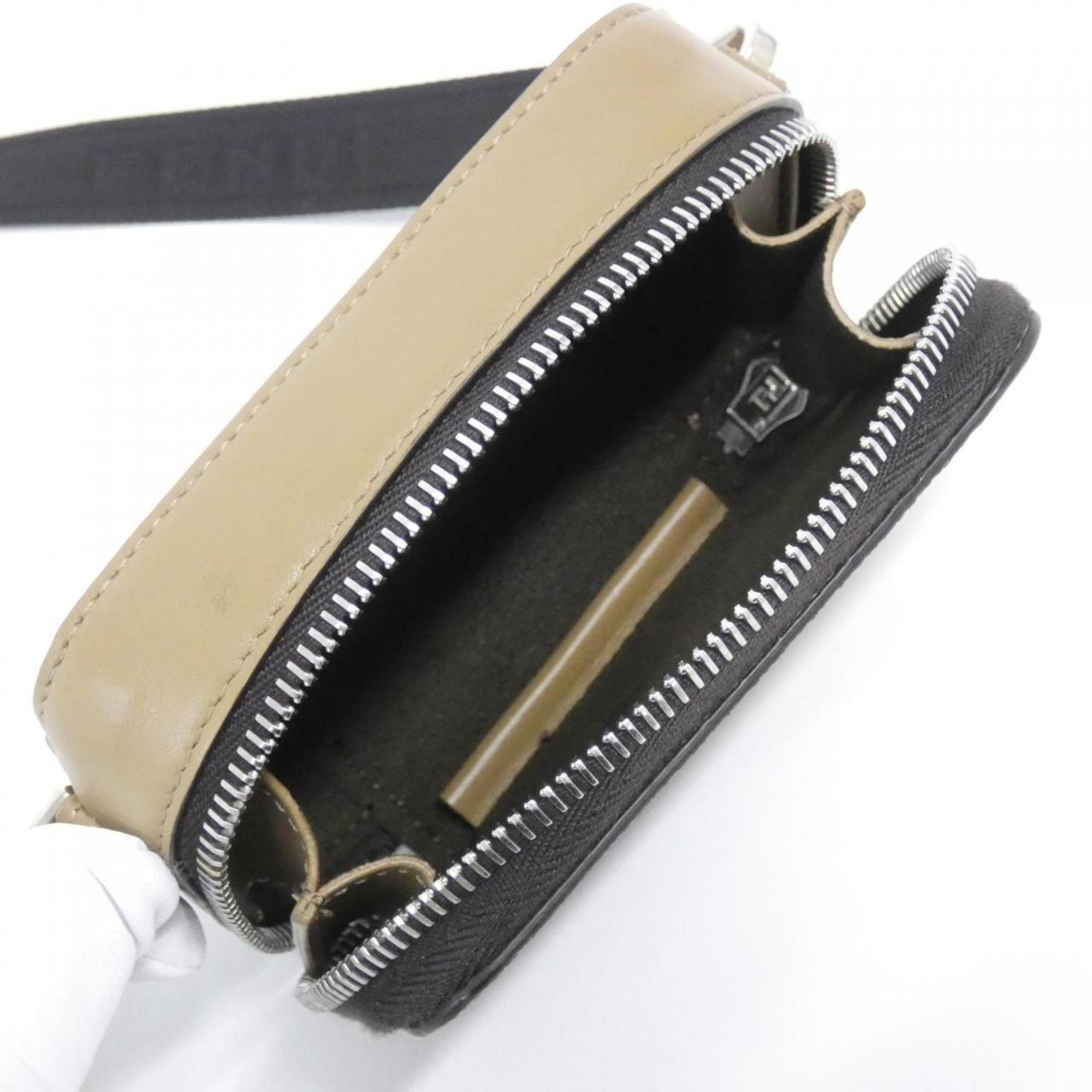 Fendi Brown Coated Canvas Leather Shoulder Bag (Pre-Owned)