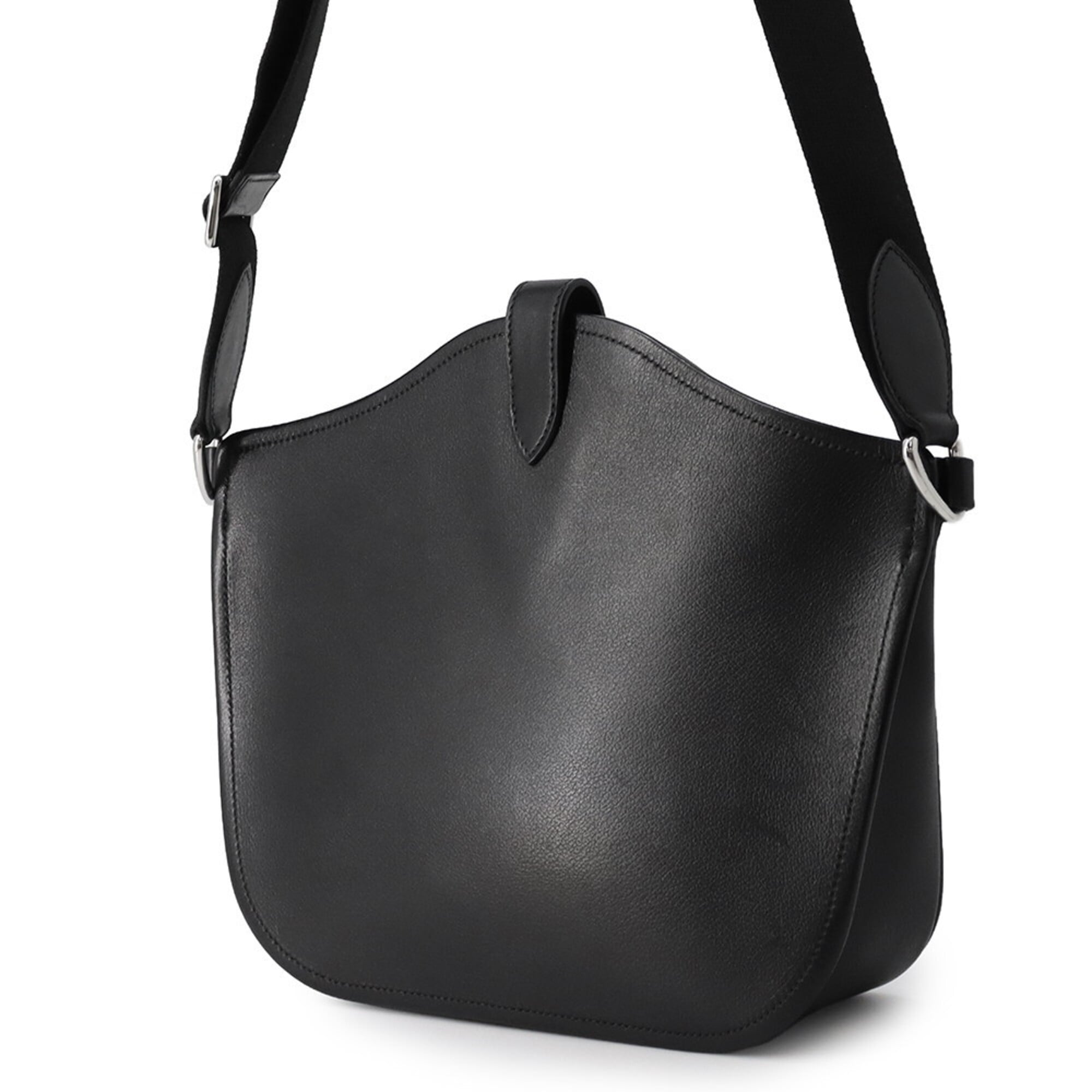Hermes Kara Black Canvas Handbag Tote Bag (Pre-Owned)