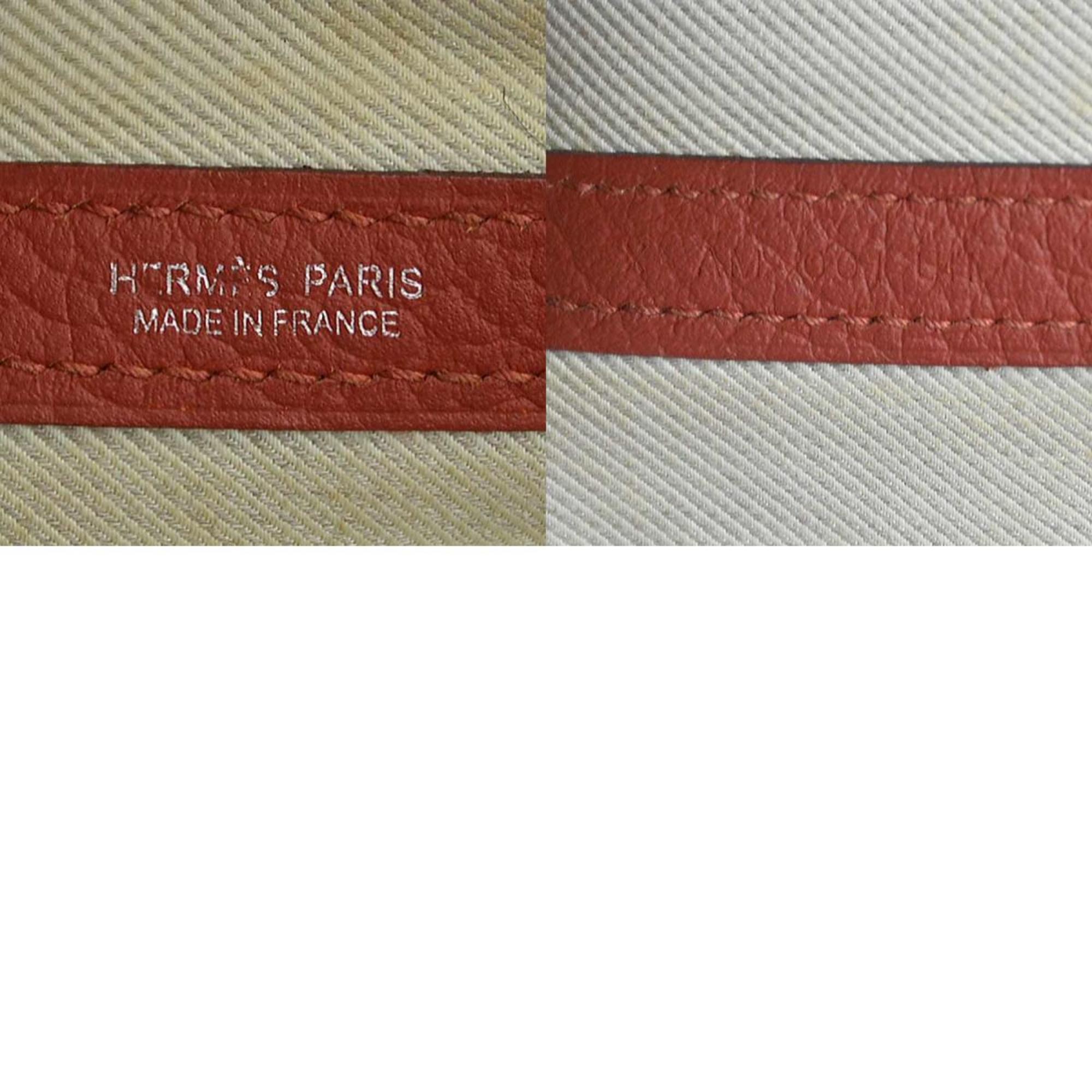 Hermes Red Color Country Leather Handbag Tote Bag (Pre-Owned)