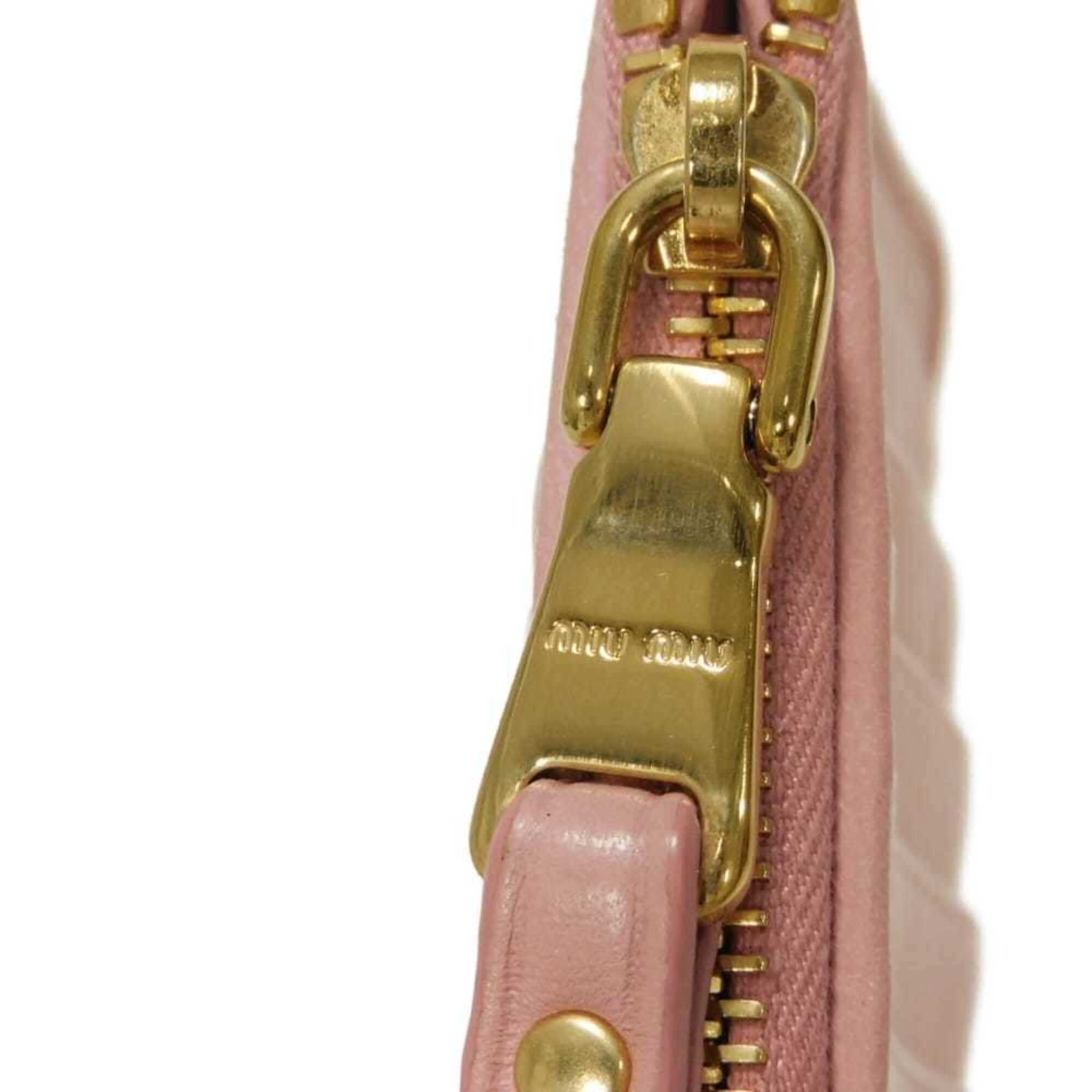Miu Miu Pink Leather Coin Purse/Coin Case (Pre-Owned)