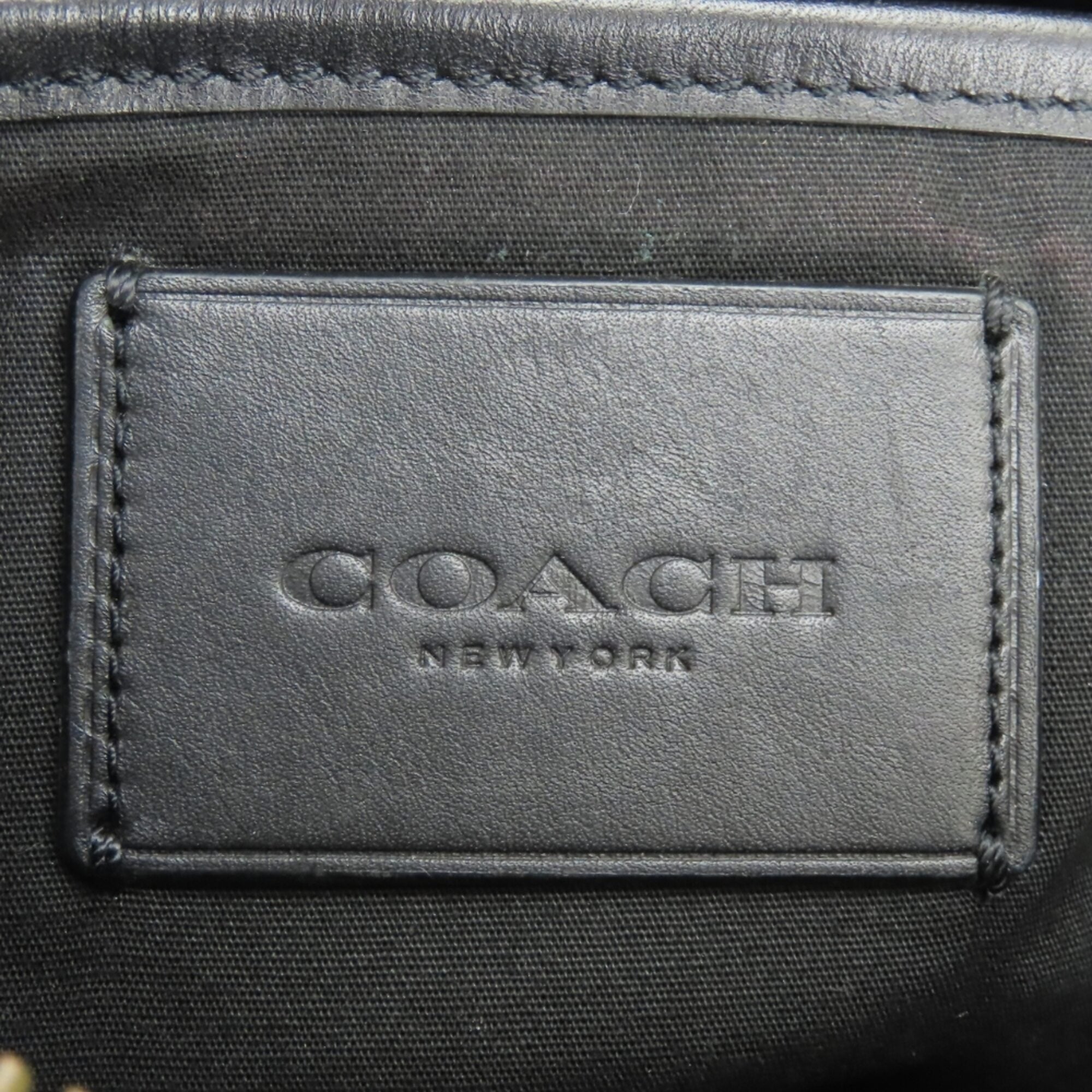 Coach Signature Black Gray Pvc Leather Fanny Pack Sling Bag (Pre-Owned)