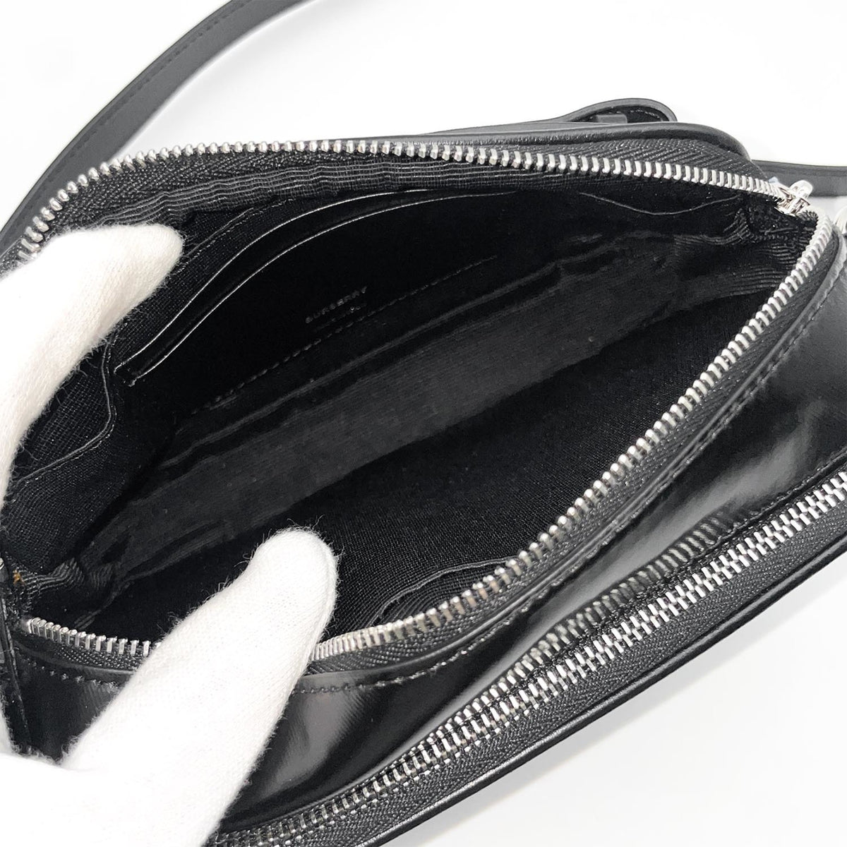 Burberry Black Coated Canvas Shoulder Bag (Pre-Owned)