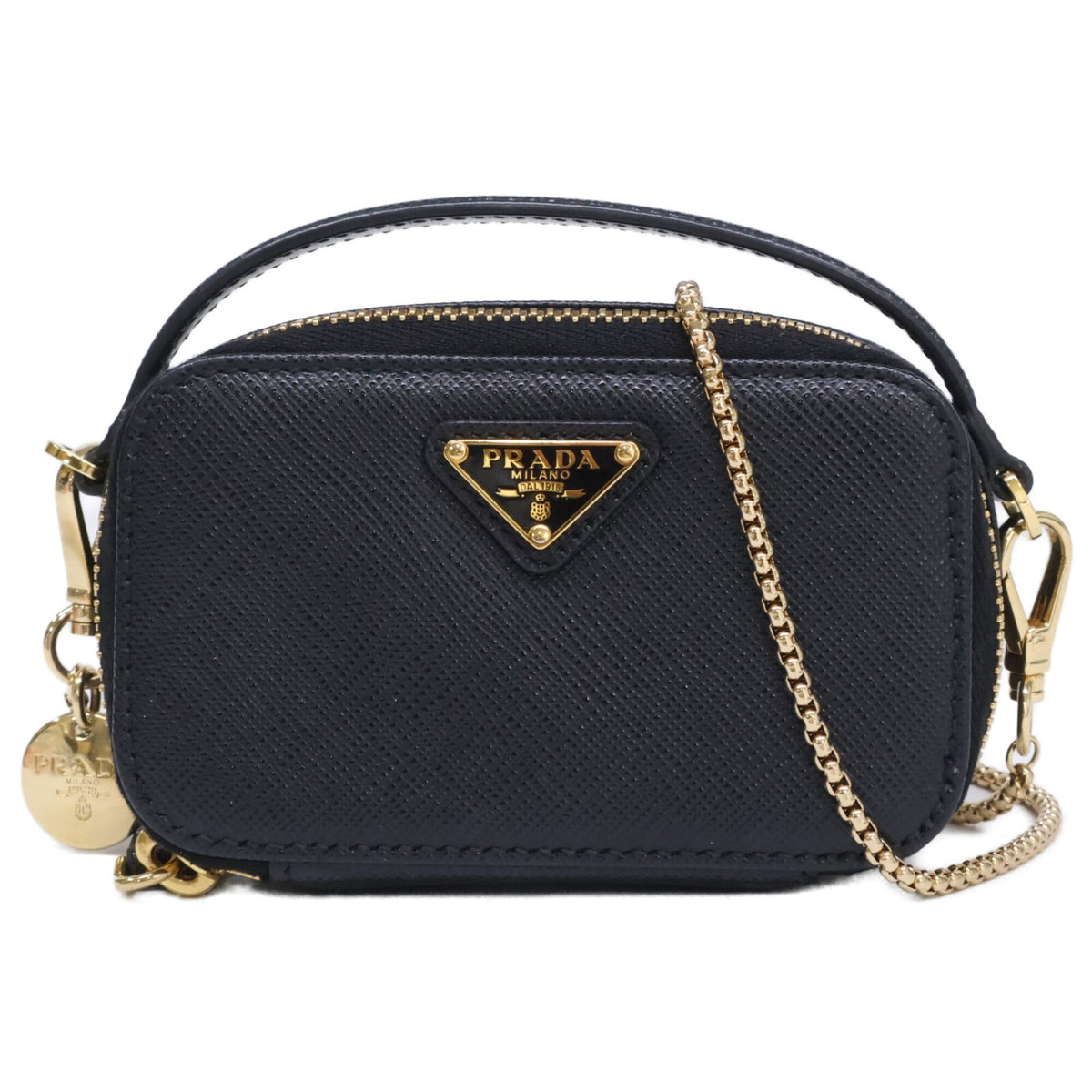 Prada Black Leather Shoulder Bag (Pre-Owned)