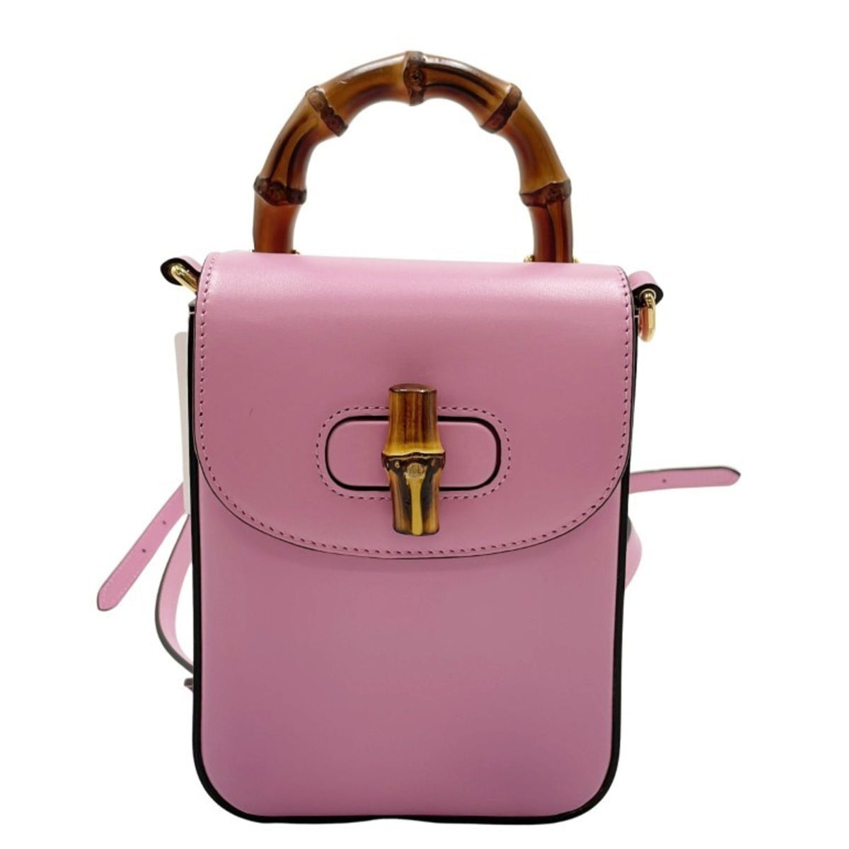 Gucci Pink Leather Handbag Shoulder Bag Tote Bag (Pre-Owned)