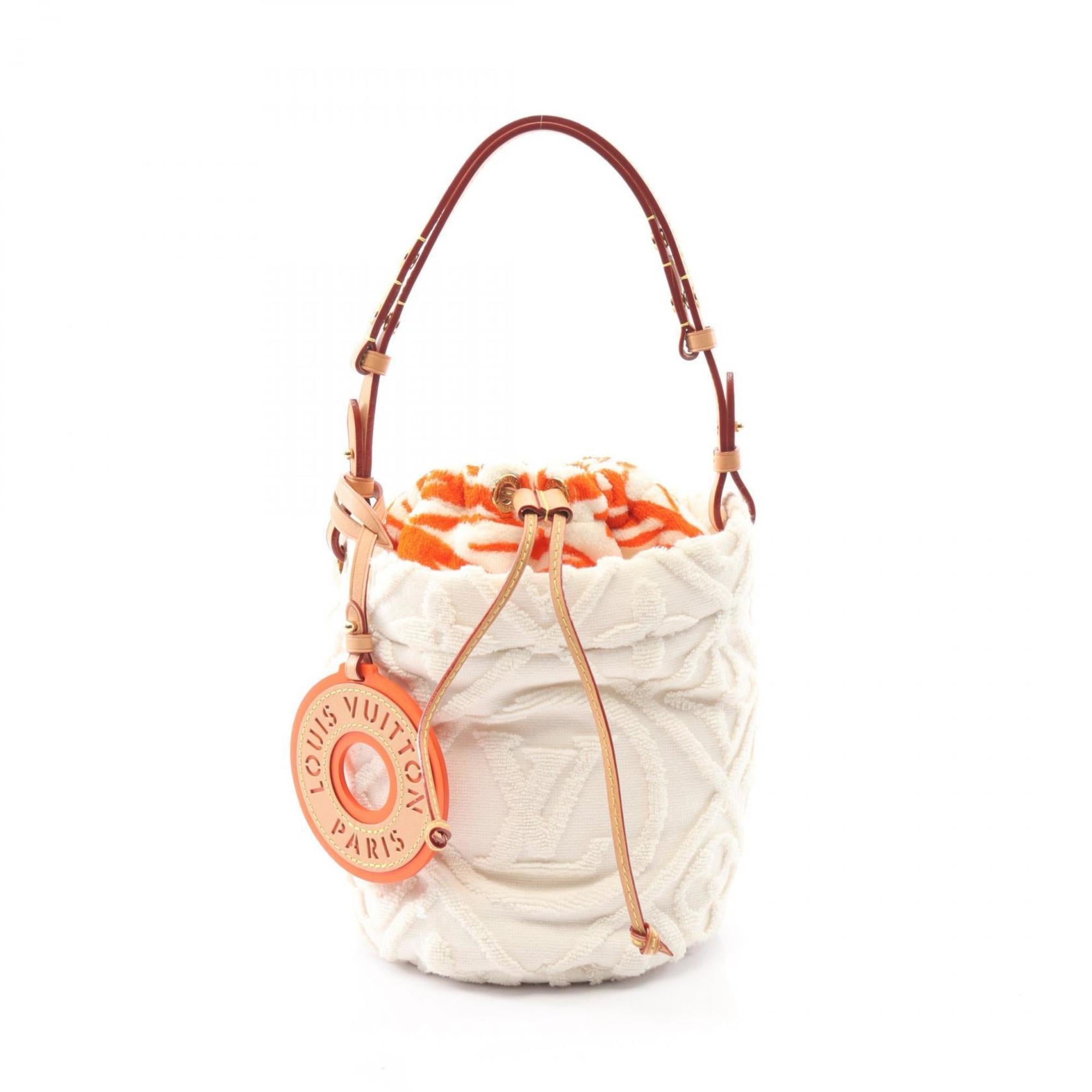 Louis Vuitton Brown Multi-Color White Pile Fabric Leather Shoulder Bag (Pre-Owned)