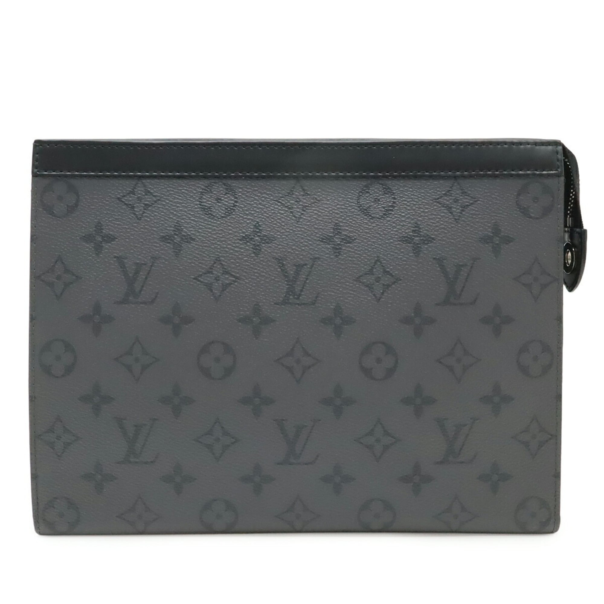 Louis Vuitton Black Gray Monogram Eclipse Clutch Bag Handbag Pochette Pouch (Pre-Owned)
