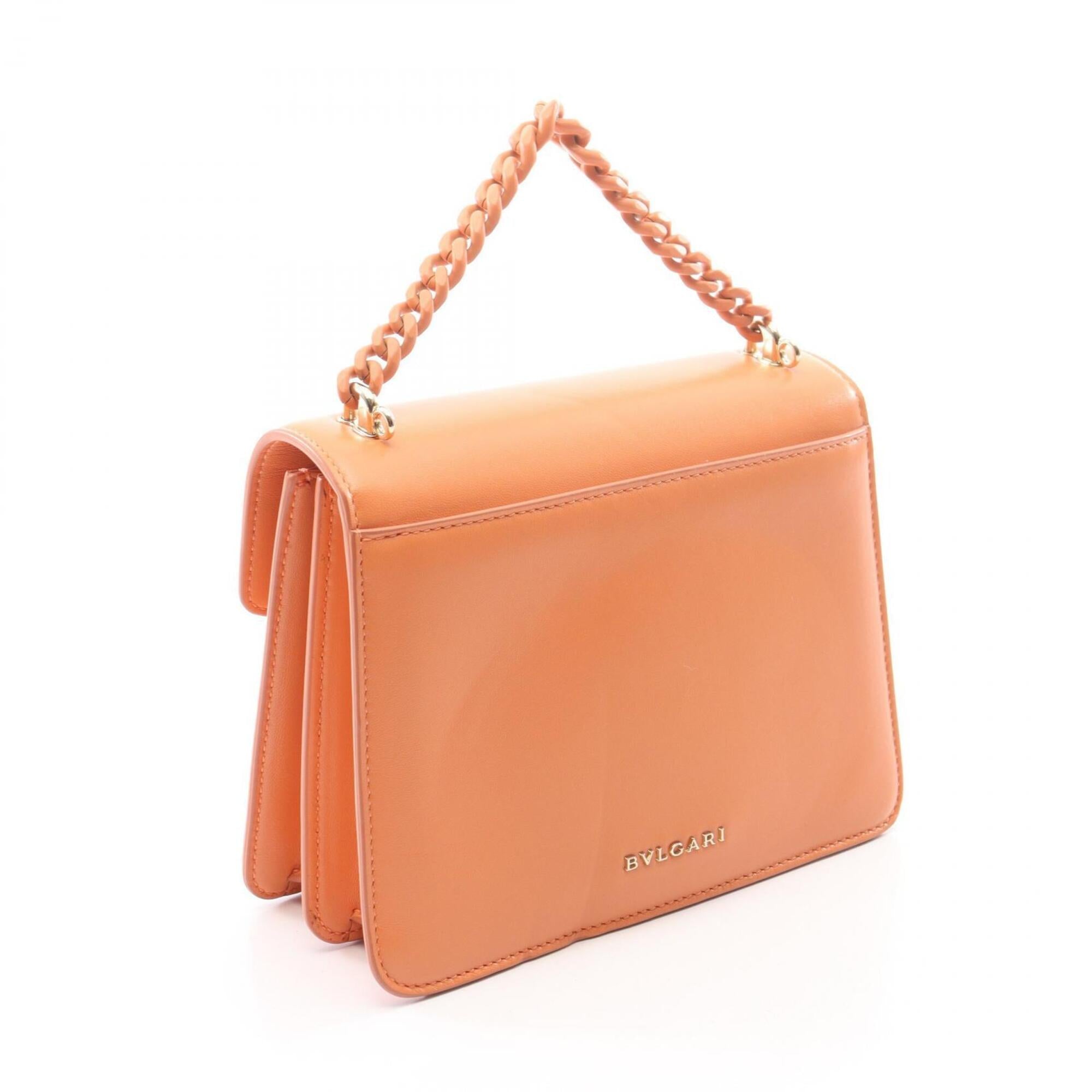 Bvlgari Orange Leather Handbag (Pre-Owned)