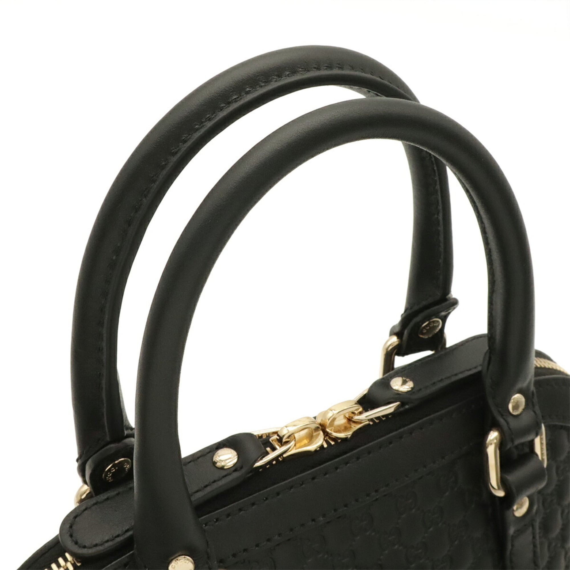 Gucci Black Leather Handbag Shoulder Bag (Pre-Owned)