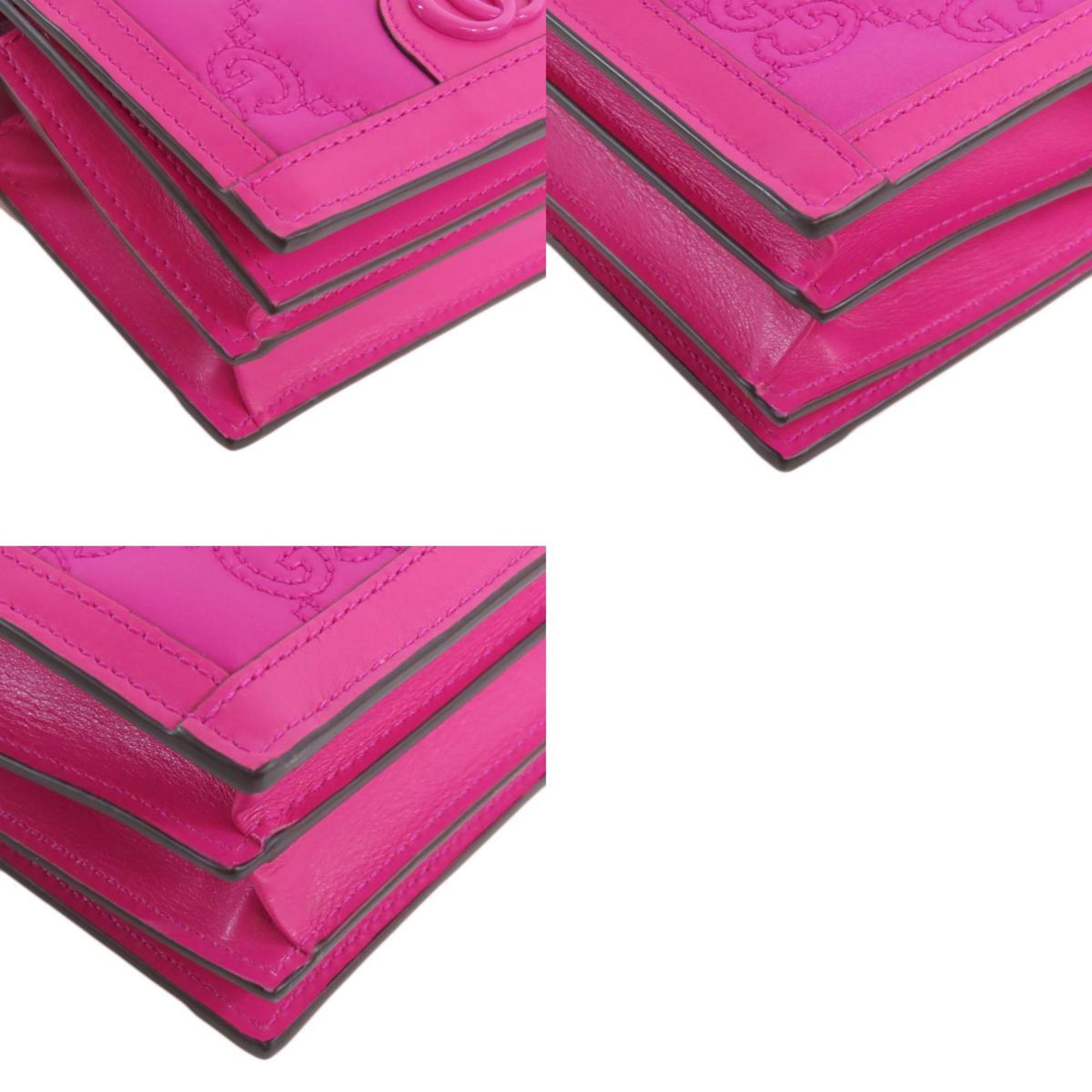 Gucci Pink Nylon Shoulder Bag (Pre-Owned)