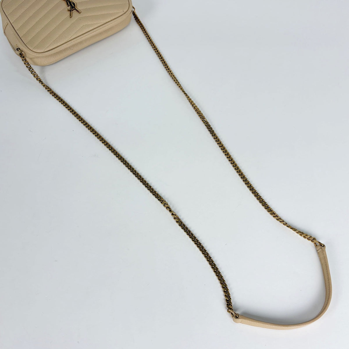 Saint Laurent Beige Leather Shoulder Bag (Pre-Owned)