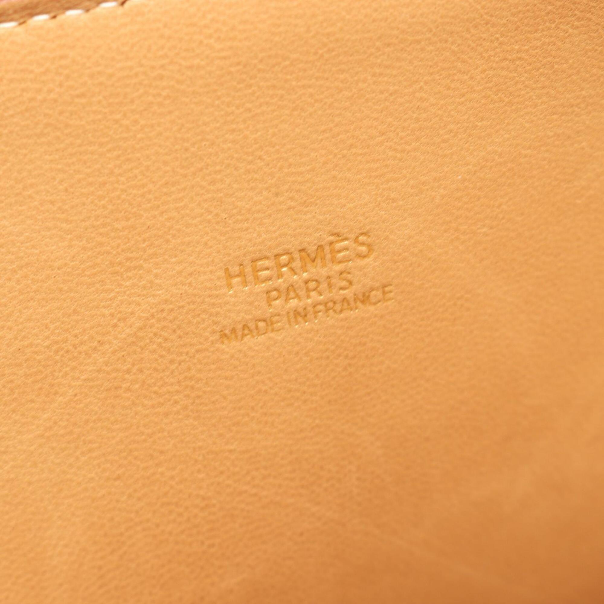 Hermes Beige Natural Courchevel Leather Handbag (Pre-Owned)