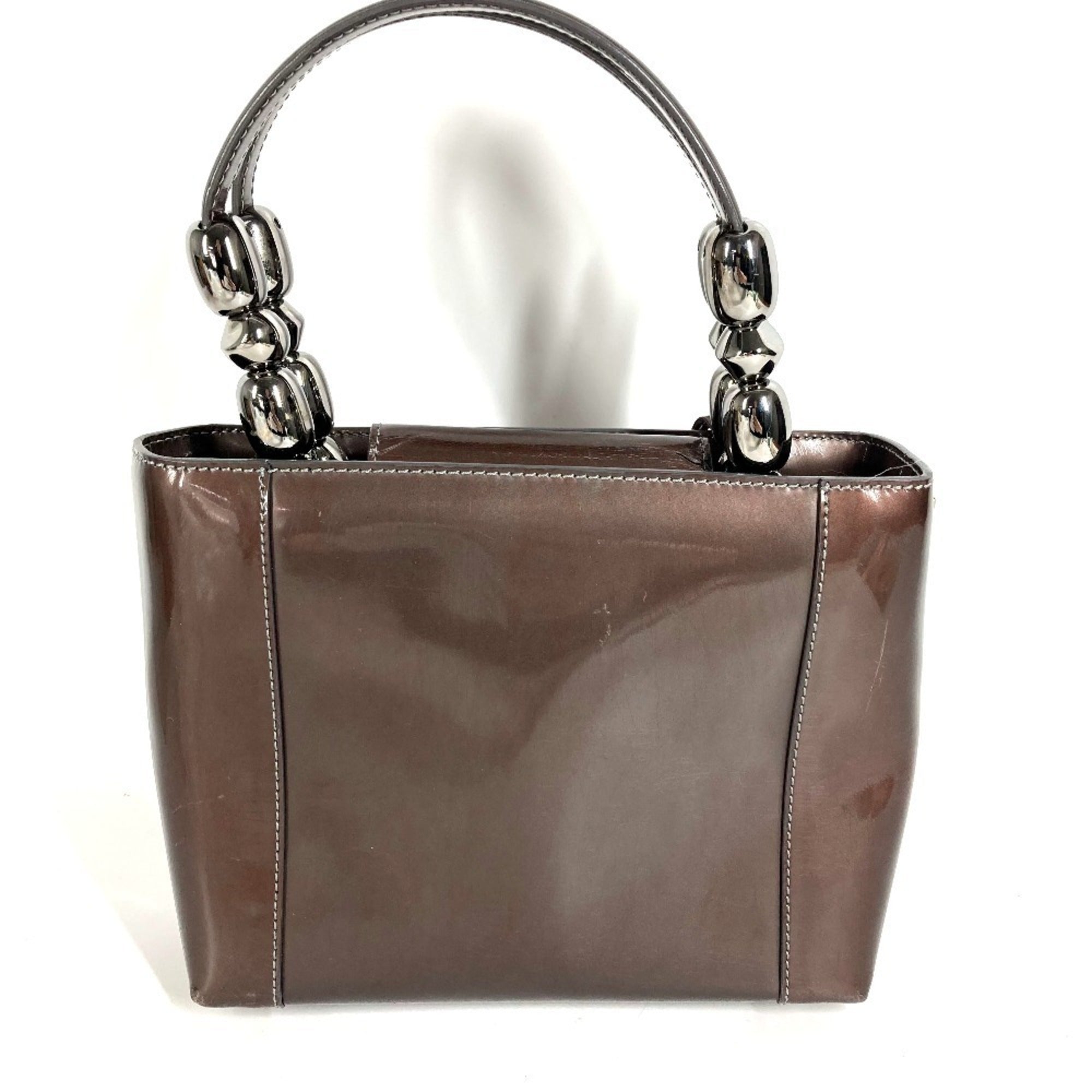 Christian Dior Brown Patent Leather Handbag (Pre-Owned)