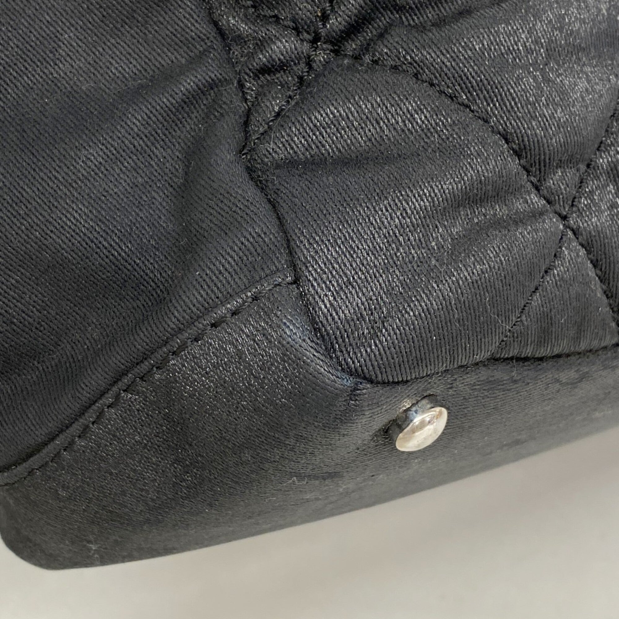 Chanel Black Canvas Tote Bag (Pre-Owned)