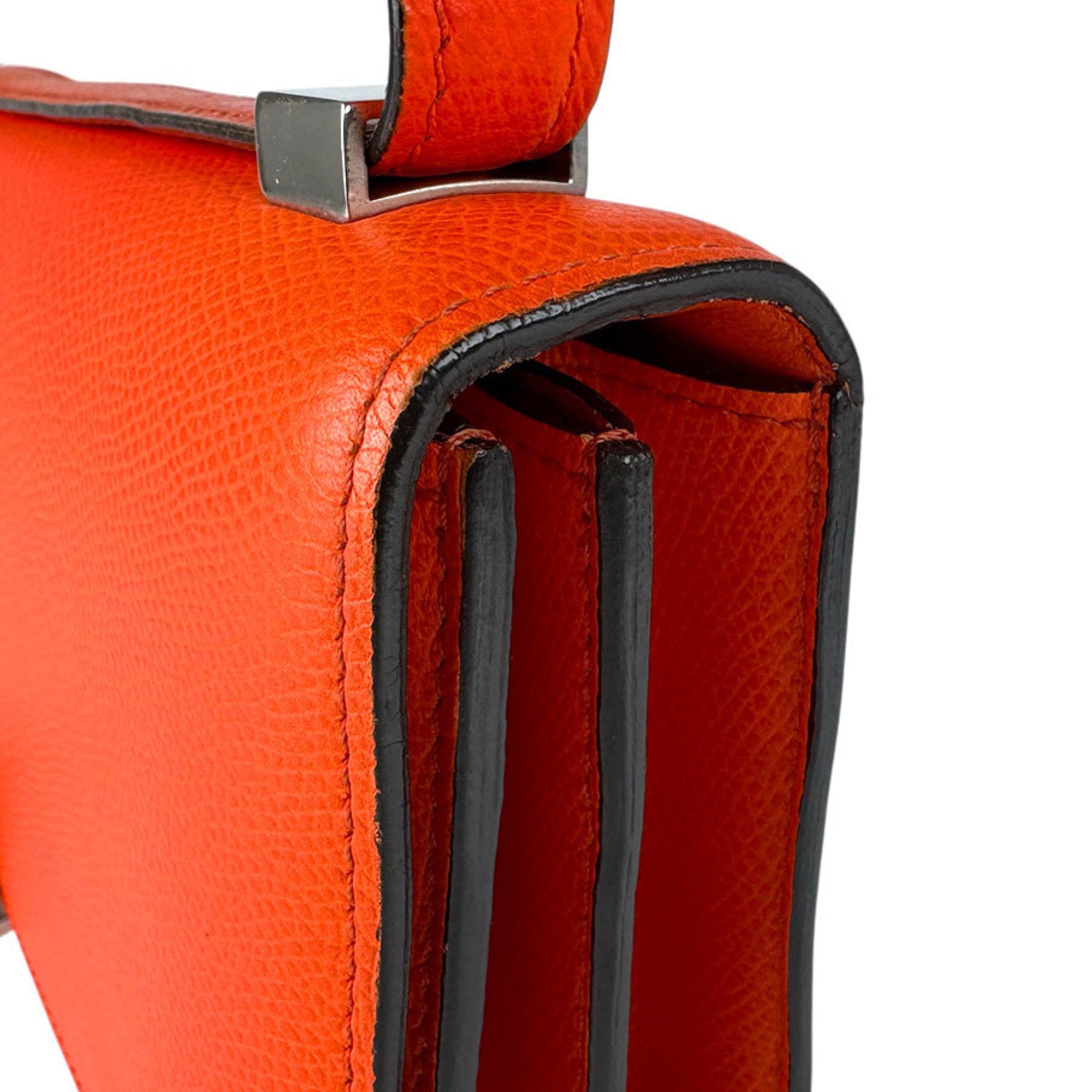 Celine Neon Orange Leather Shoulder Bag (Pre-Owned)