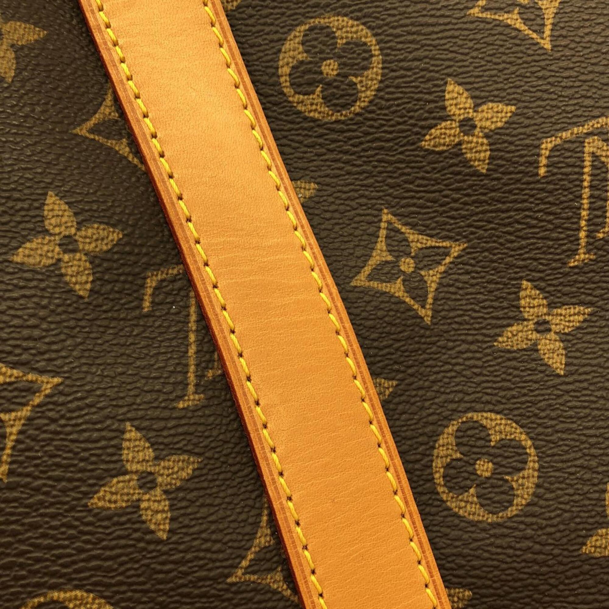 Louis Vuitton Monogram Marron Coated Canvas Boston Bag (Pre-Owned)