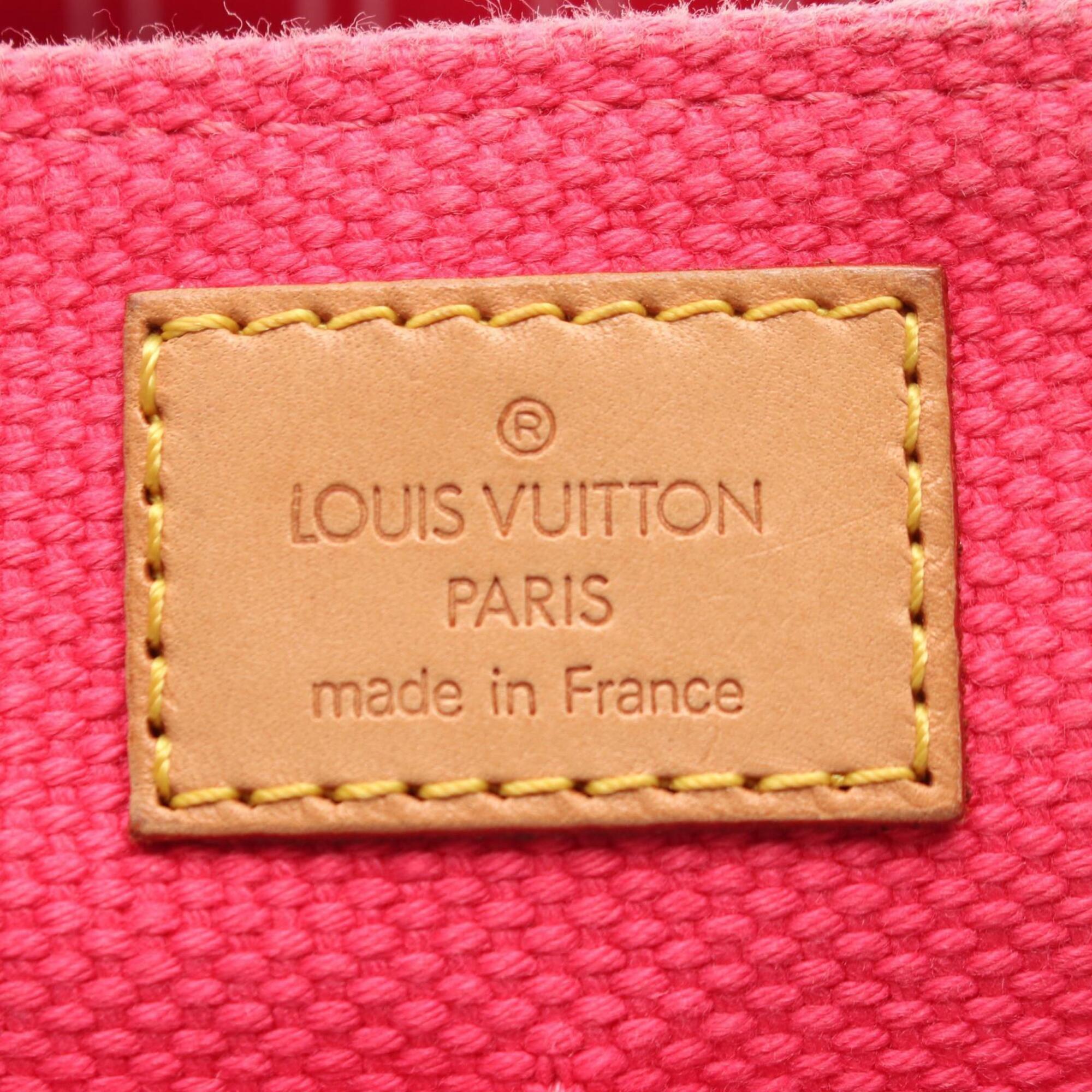 Louis Vuitton Pink Red Color Rose Canvas Handbag Shoulder Bag (Pre-Owned)