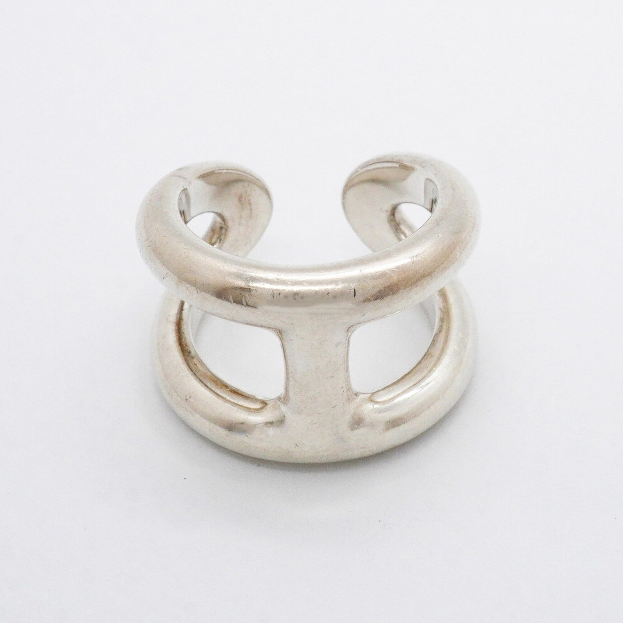 Hermes Silver 925 Band Ring (Pre-Owned)