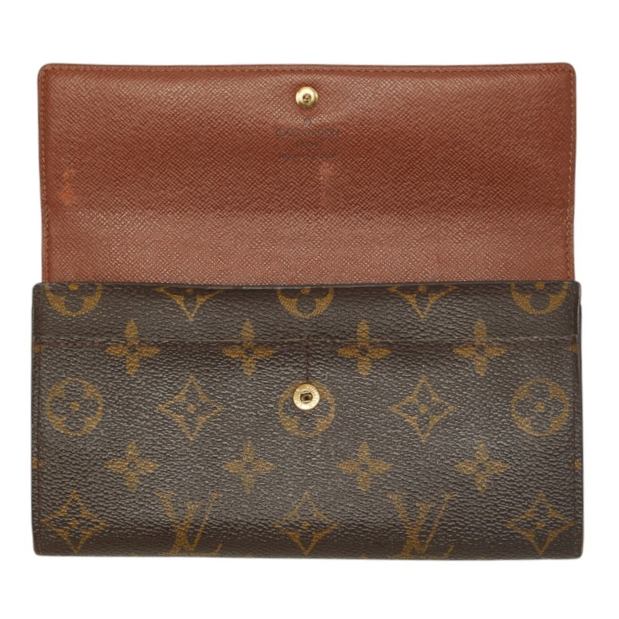 Louis Vuitton Brown Pvc Long Wallet (Bi-Fold) (Pre-Owned)