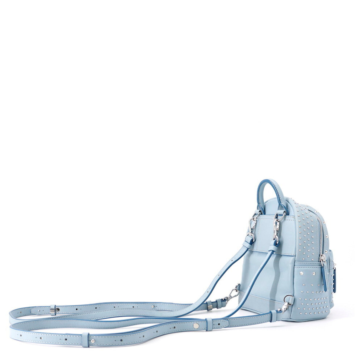 Mcm Light Blue Leather Backpack (Pre-Owned)