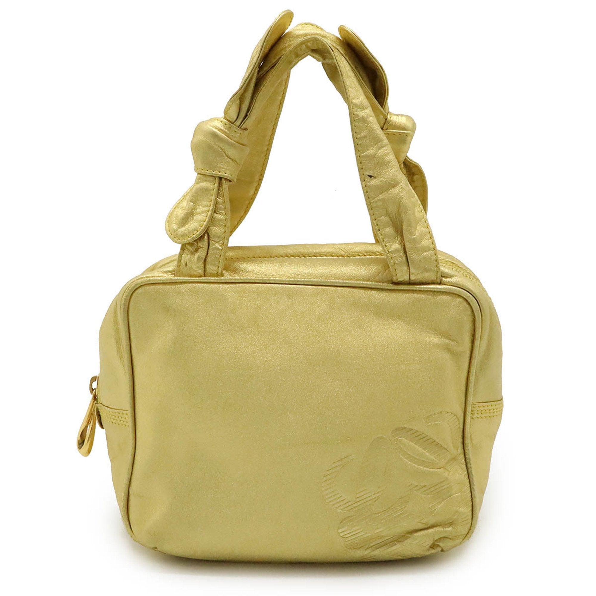 Loewe Metallic Gold Leather Handbag (Pre-Owned)