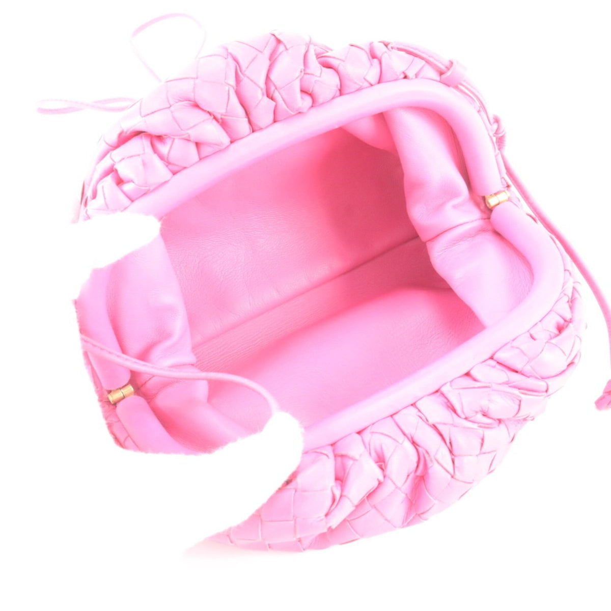 Bottega Veneta Pink Leather Pouch Shoulder Bag (Pre-Owned)