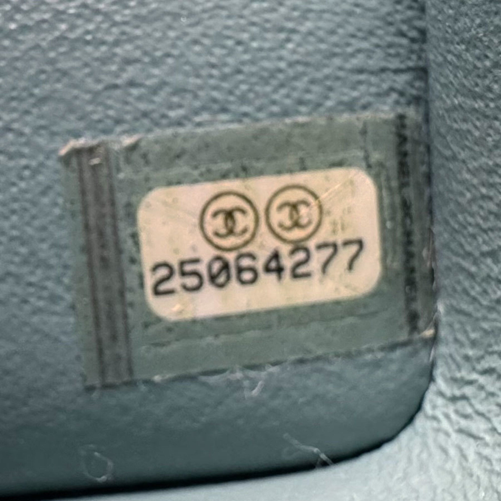 Chanel Blue Gray Leather Shoulder Bag (Pre-Owned)