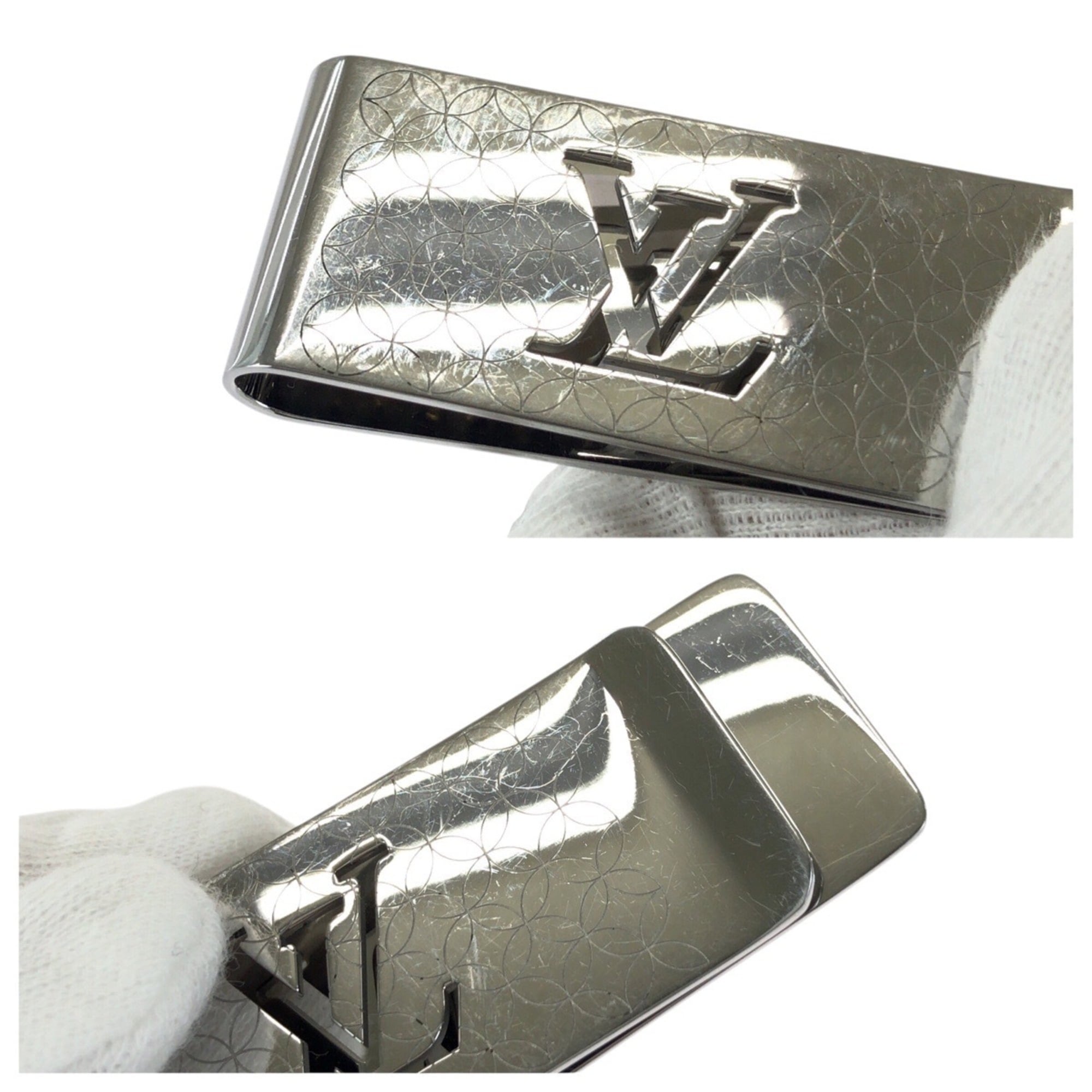Louis Vuitton Silver Stainless Steel Money Clip (Pre-Owned)