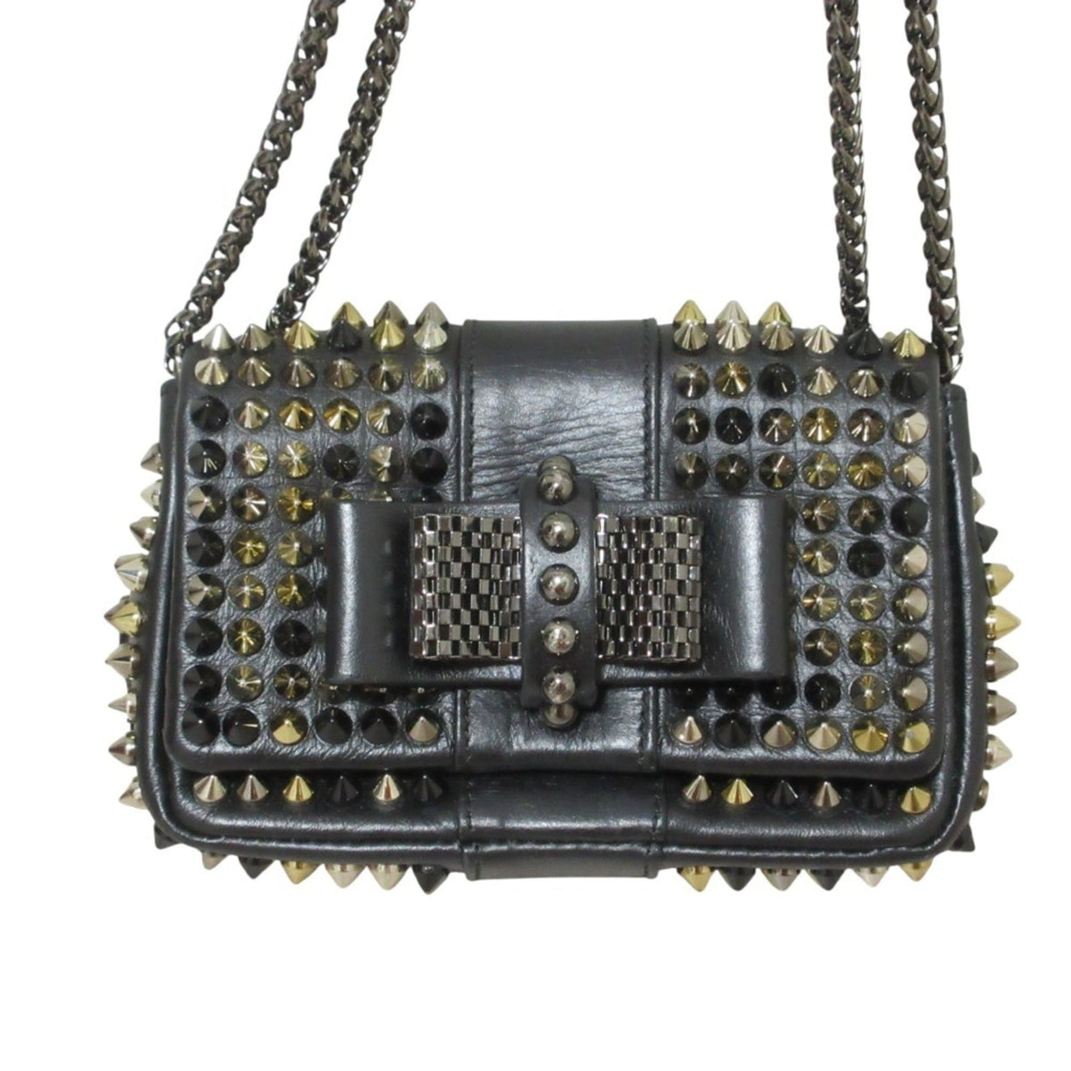Christian Louboutin Black Leather Shoulder Bag (Pre-Owned)